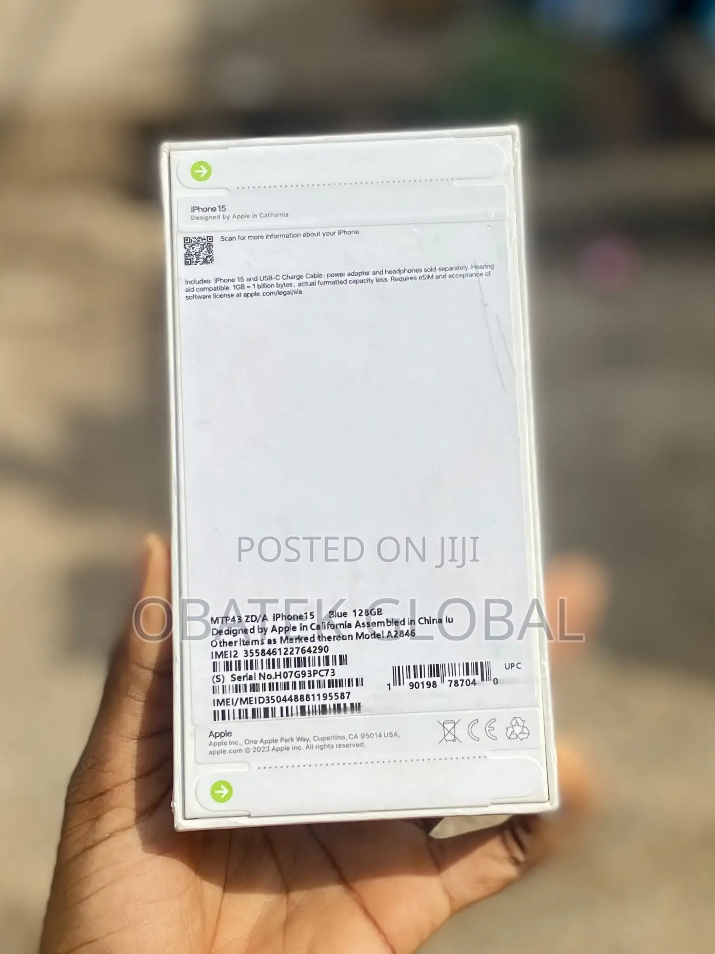 New Apple iPhone 15 128 GB Blue