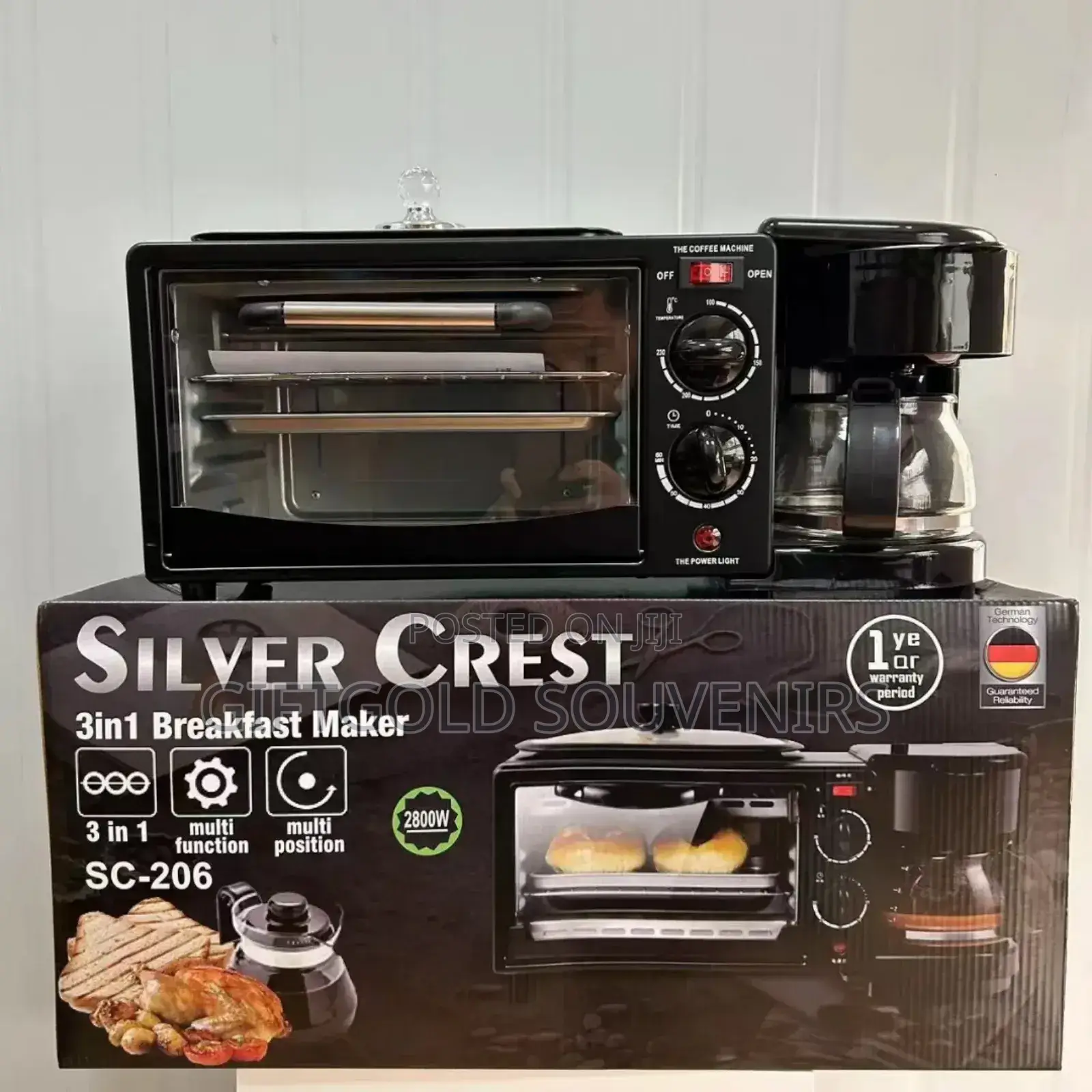 3 in 1 Breakfast Maker Oven Grill and Coffee Maker