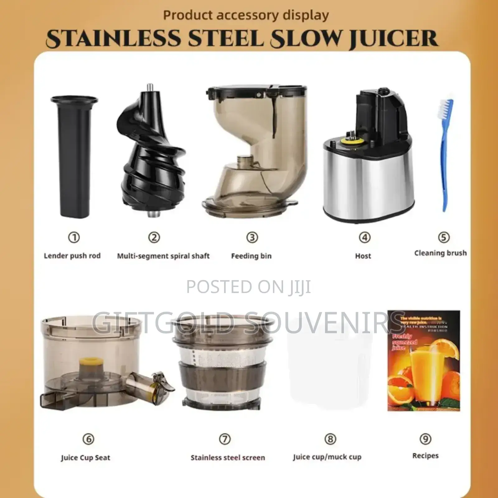 Commercial Electric Cold Press Juicer Extractor Machine-300w
