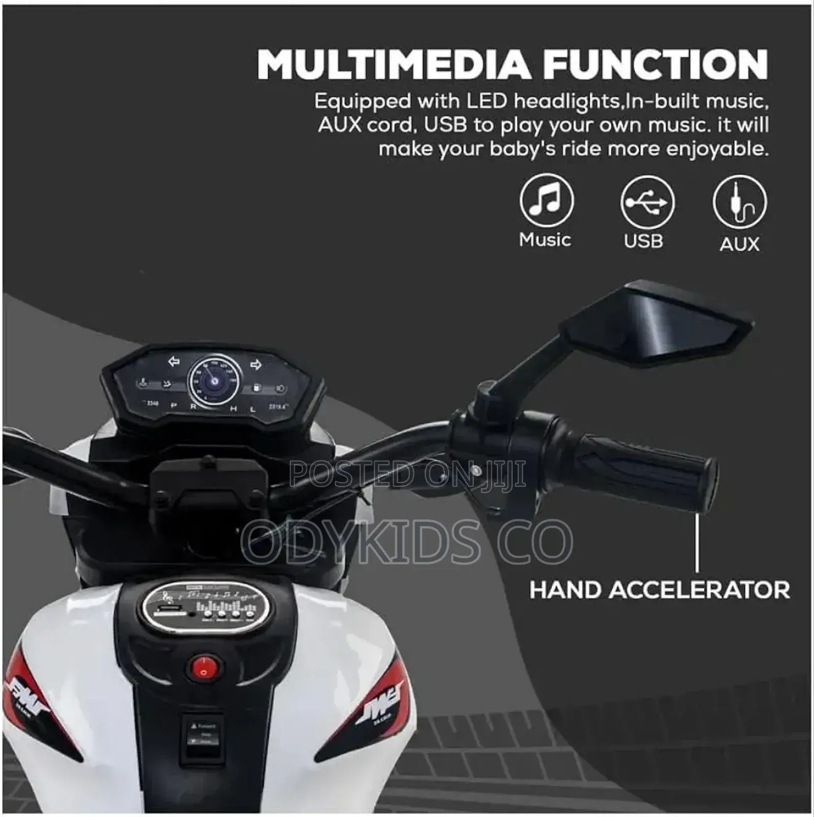 Rechargeable Electric Ride-on Bike for Kids 3-7years