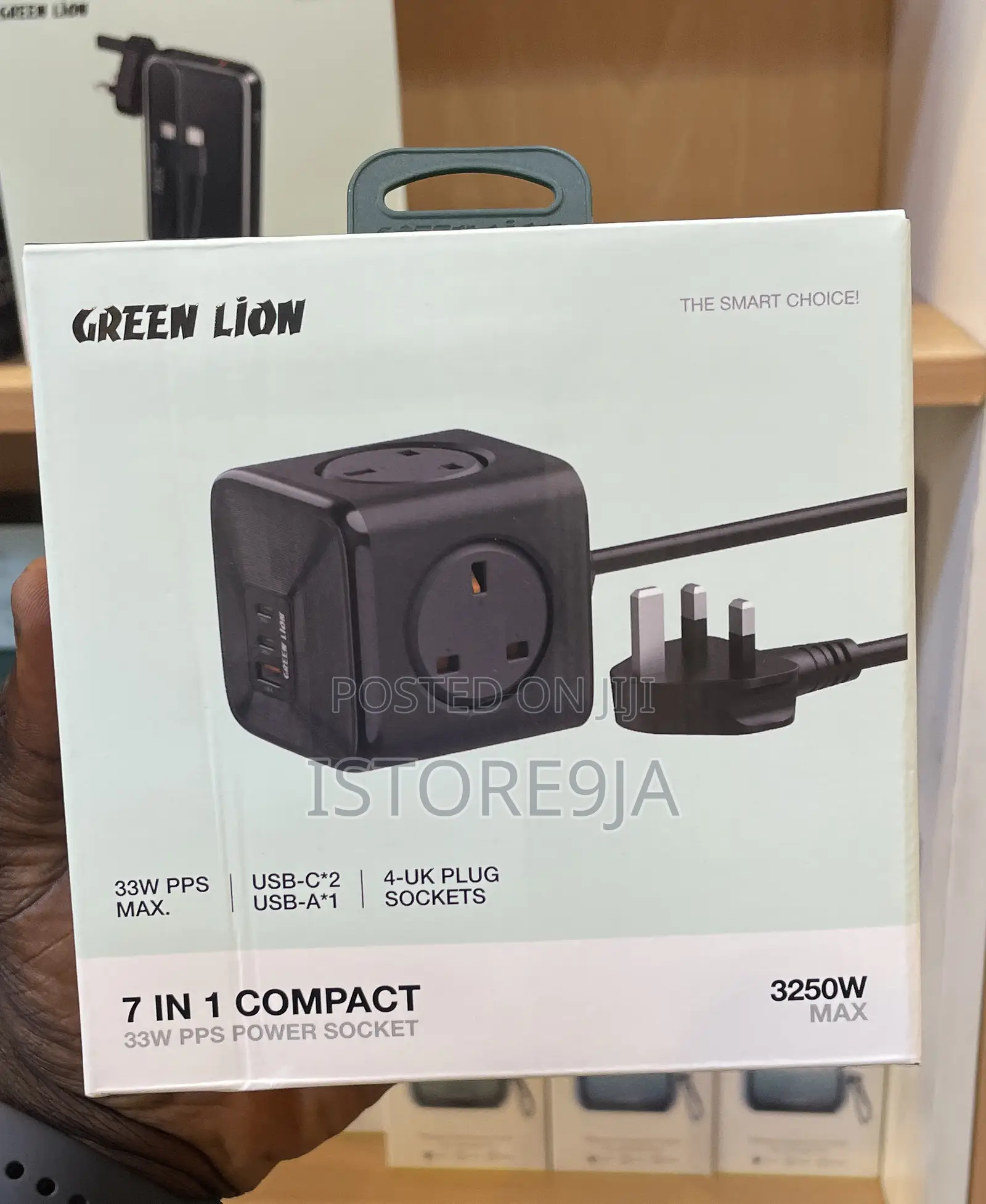 Green Lion 7 in 1 Compact 33w Pd Adapter With Ac