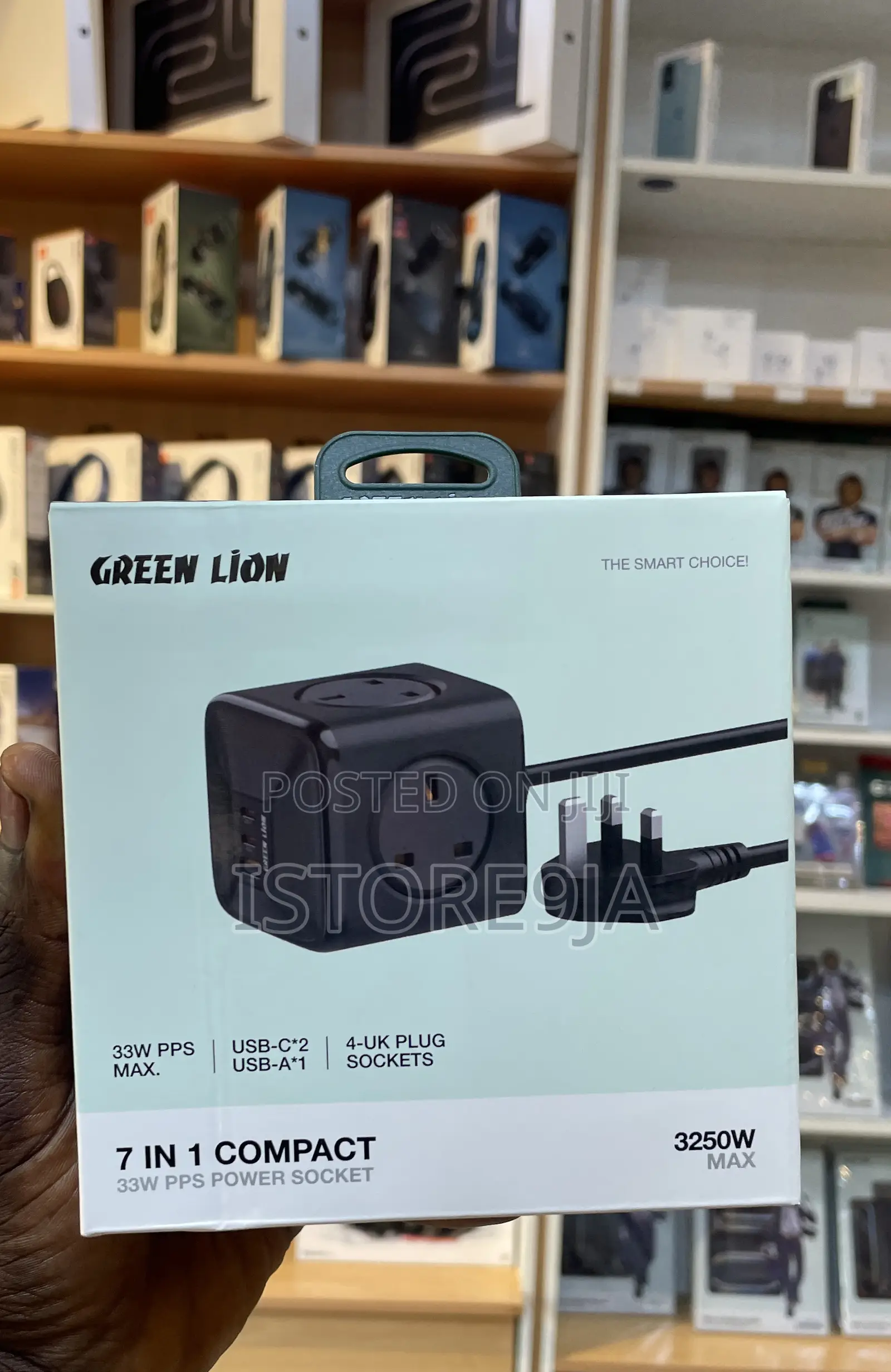 Green Lion 7 in 1 Compact 33w Pd Adapter With Ac