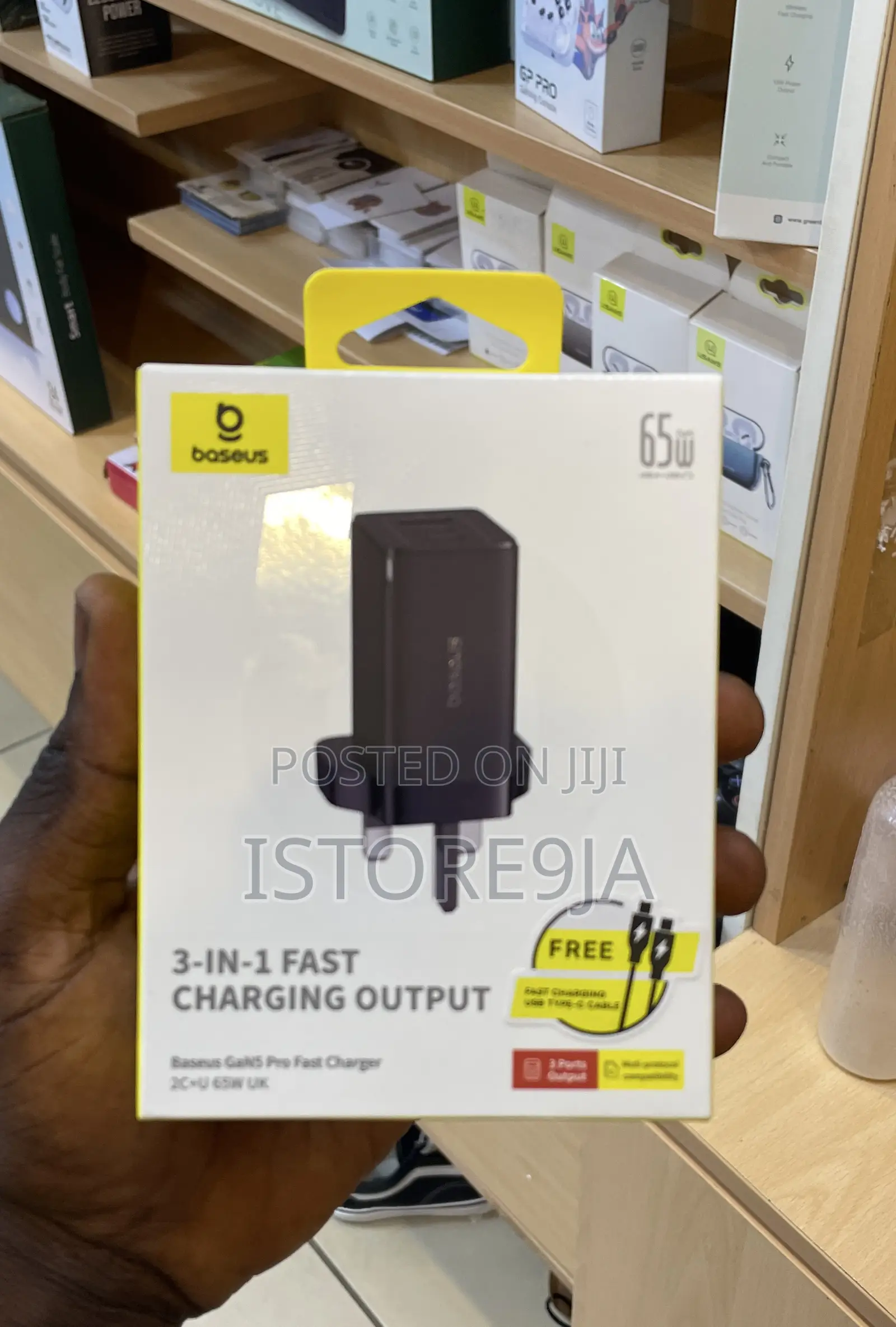 Baseus 3 in 1 Charging Output 65w Fast Charger