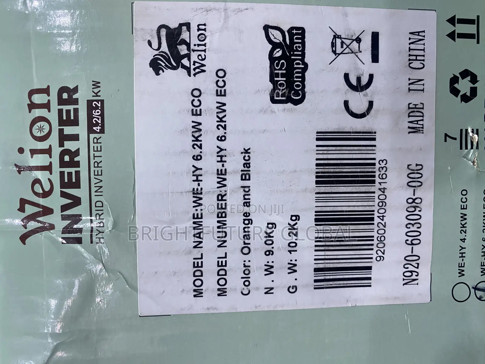 Welion Solar Inverter 6.2kva 48v