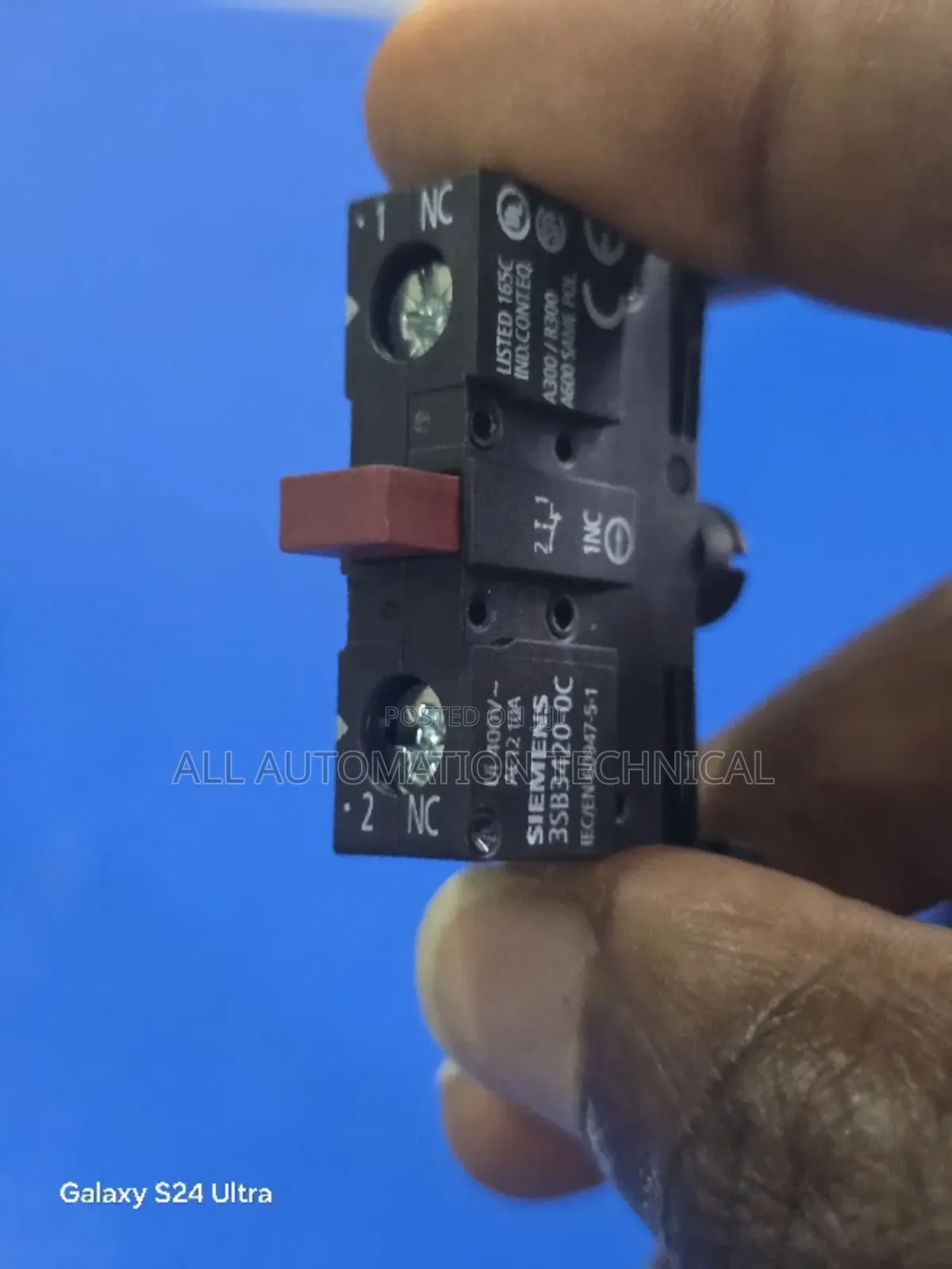 Siemens 3sb3420-Oc | 22mm Contact Block With 1 Contact Element Screw