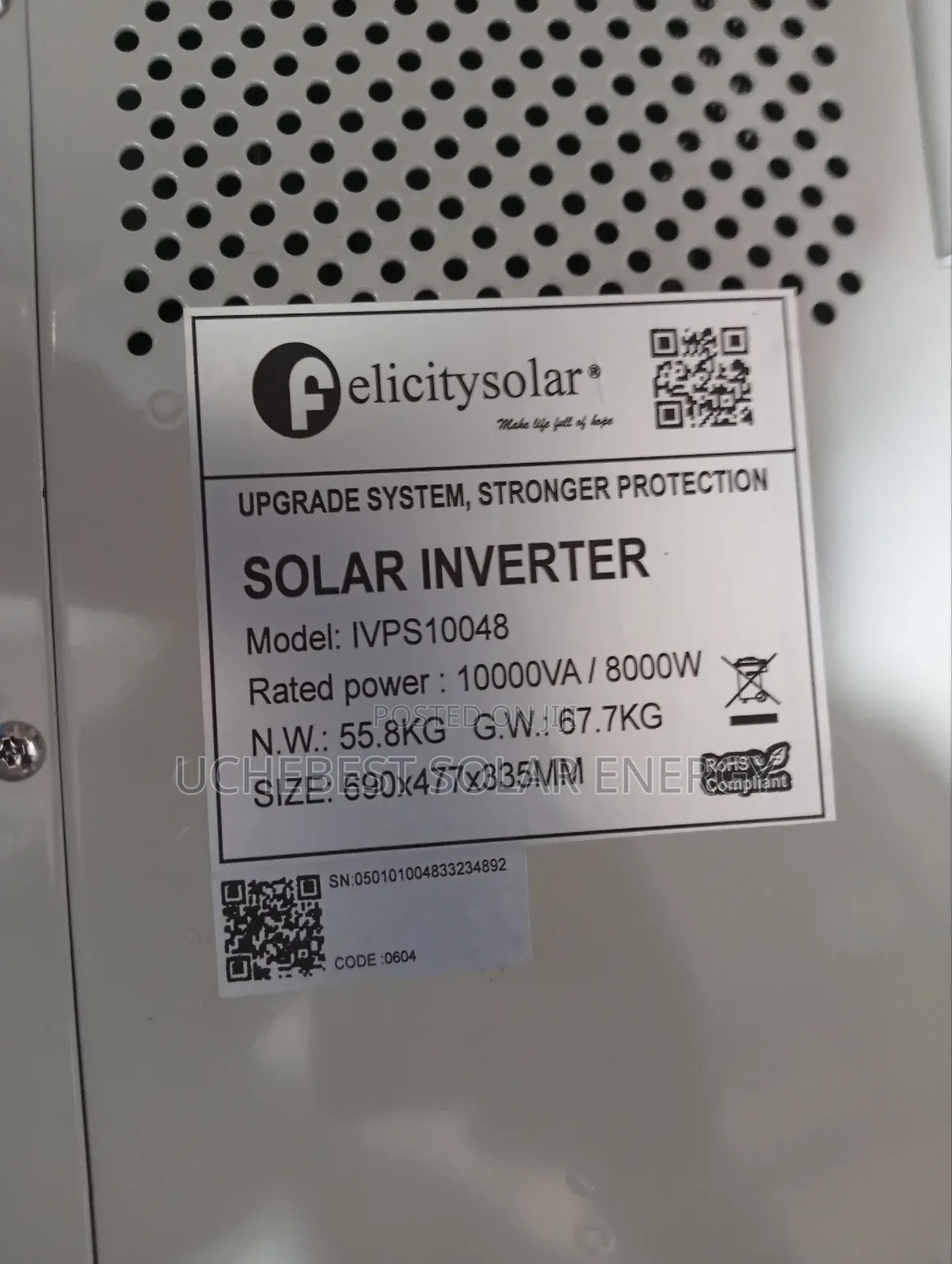 10kva/48v Felicity Inverter