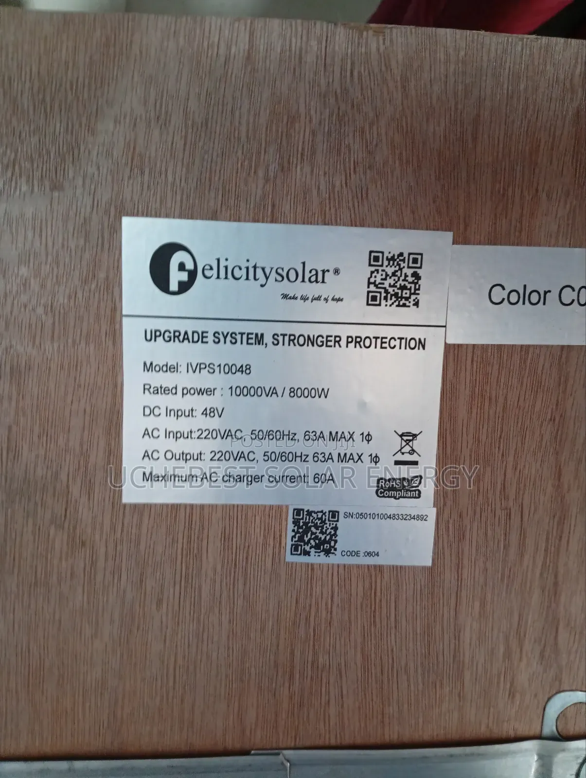 10kva/48v Felicity Inverter