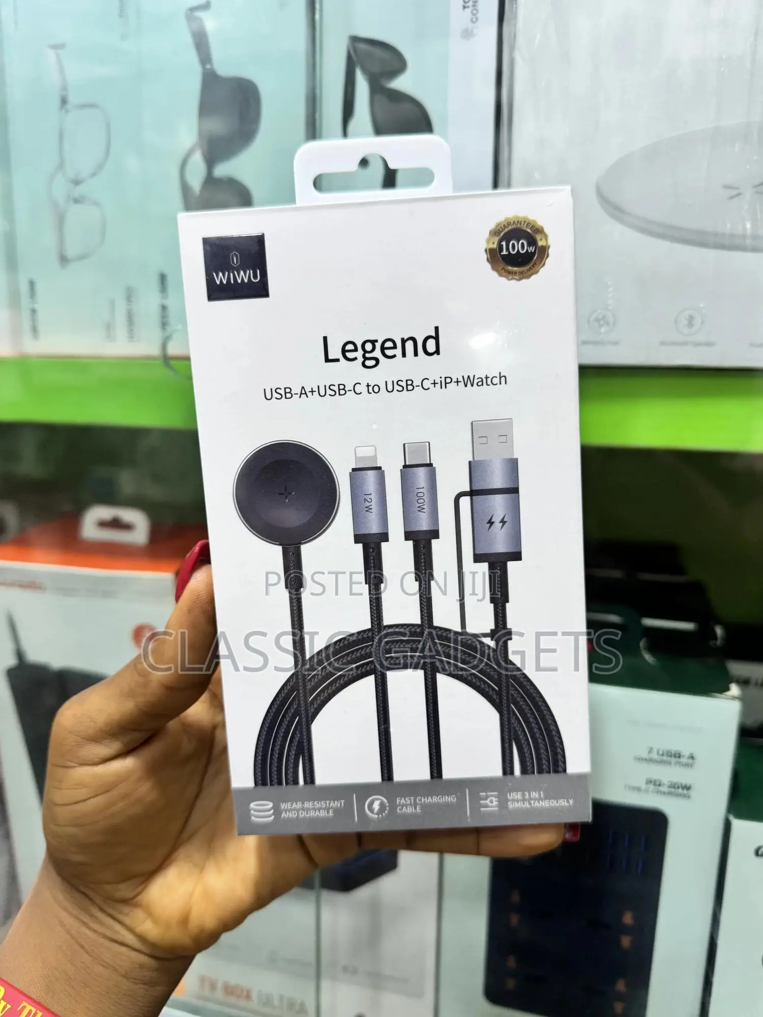 Wiwu Wi-C050 Legend 3 in 2 100w Fast Charging Cable