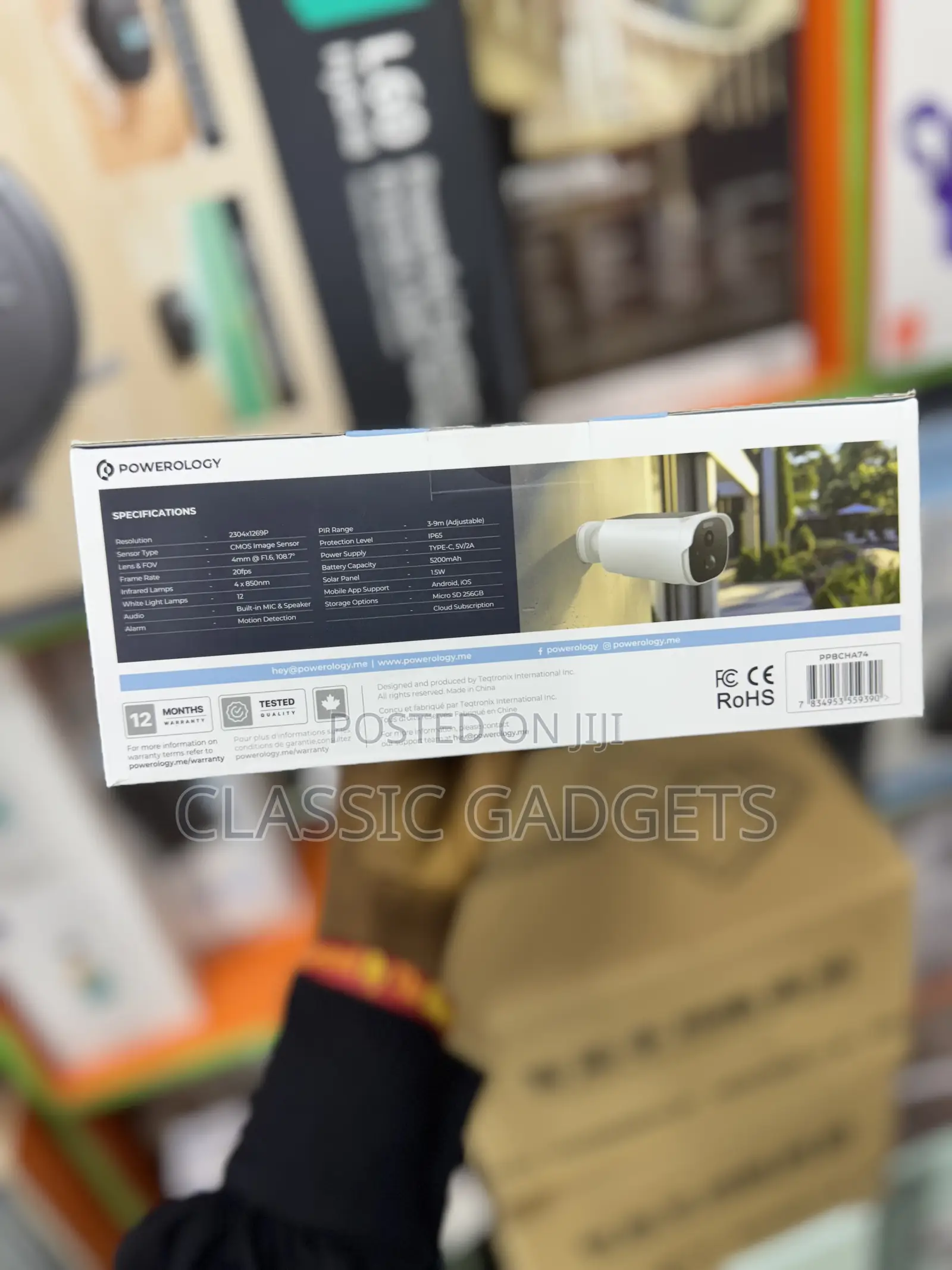 Powerology Built-in Solar Outdoor Camera by Drake