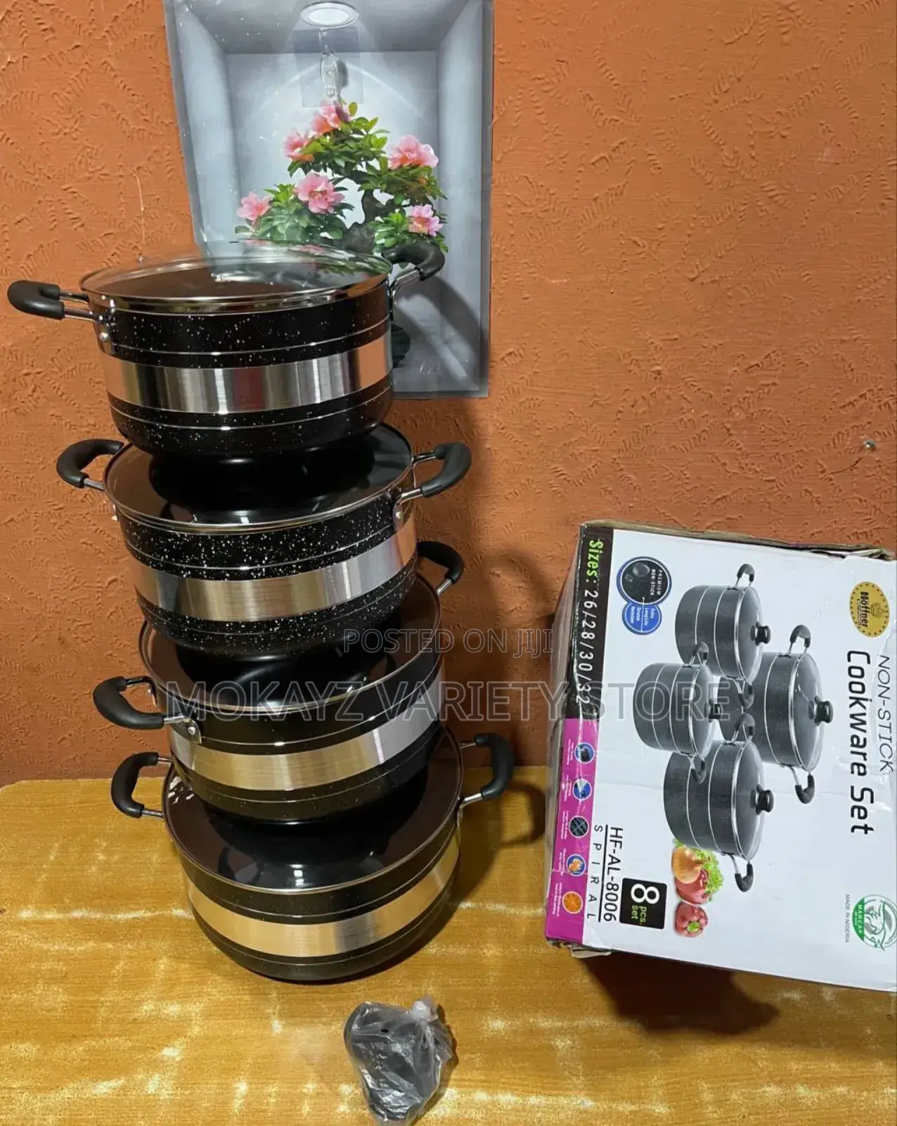 8pcs Hoffner Thickened Aluminum Nonstick Cookware/Pot Set