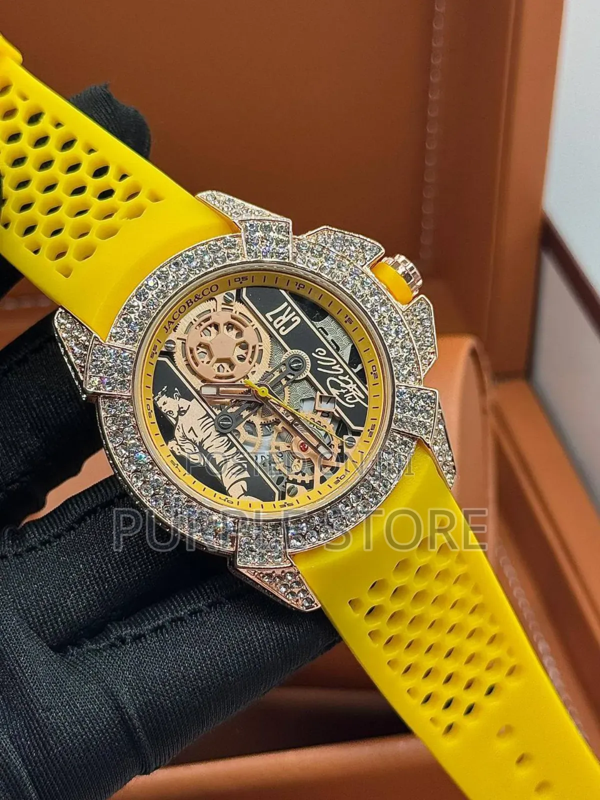 Jacob Co Stone Dial Wristwatch