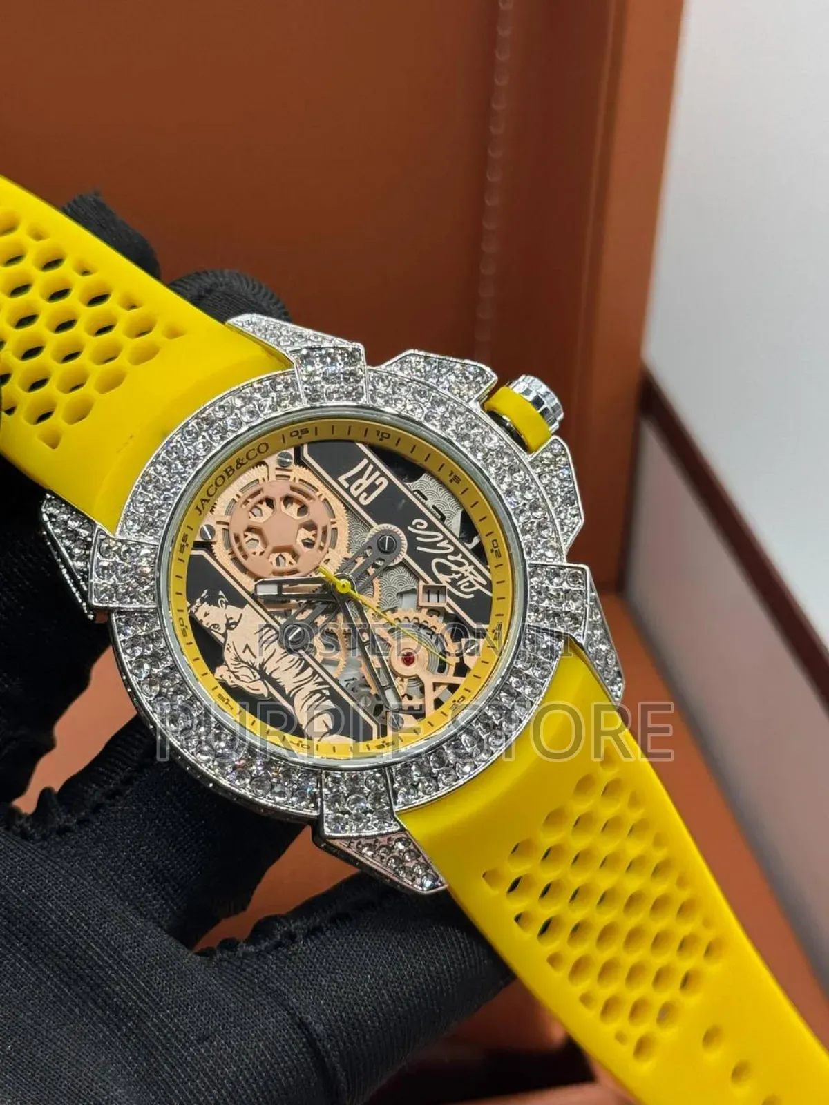 Jacob Co Stone Dial Wristwatch