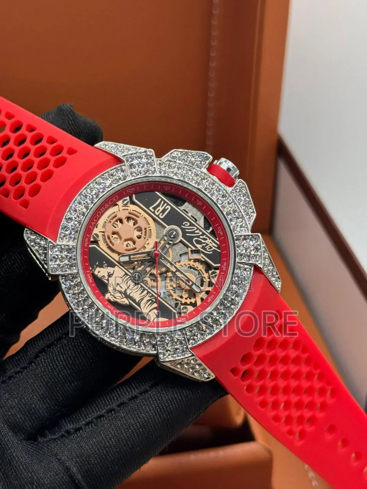 Jacob Co Stone Dial Wristwatch