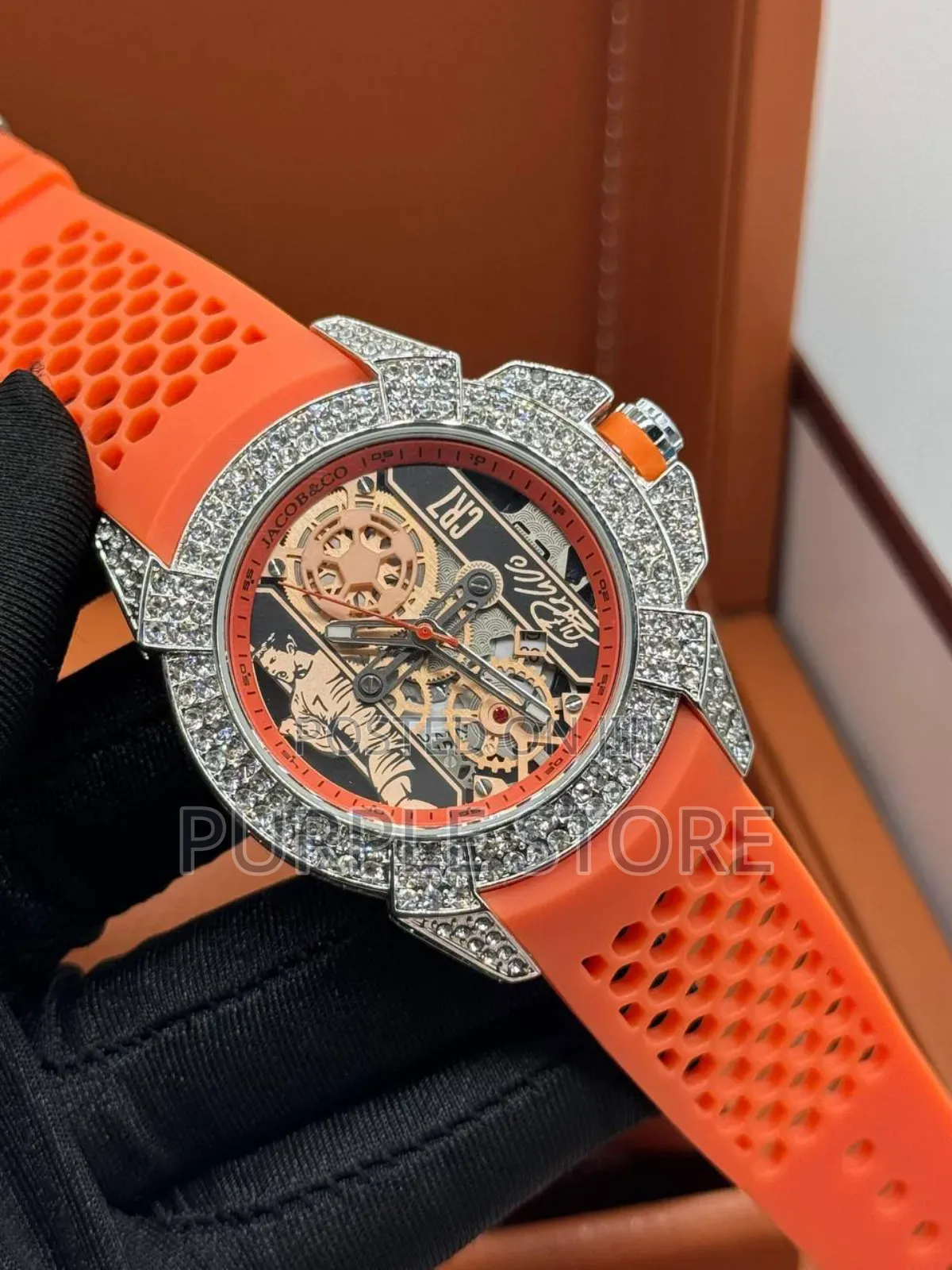 Jacob Co Stone Dial Wristwatch