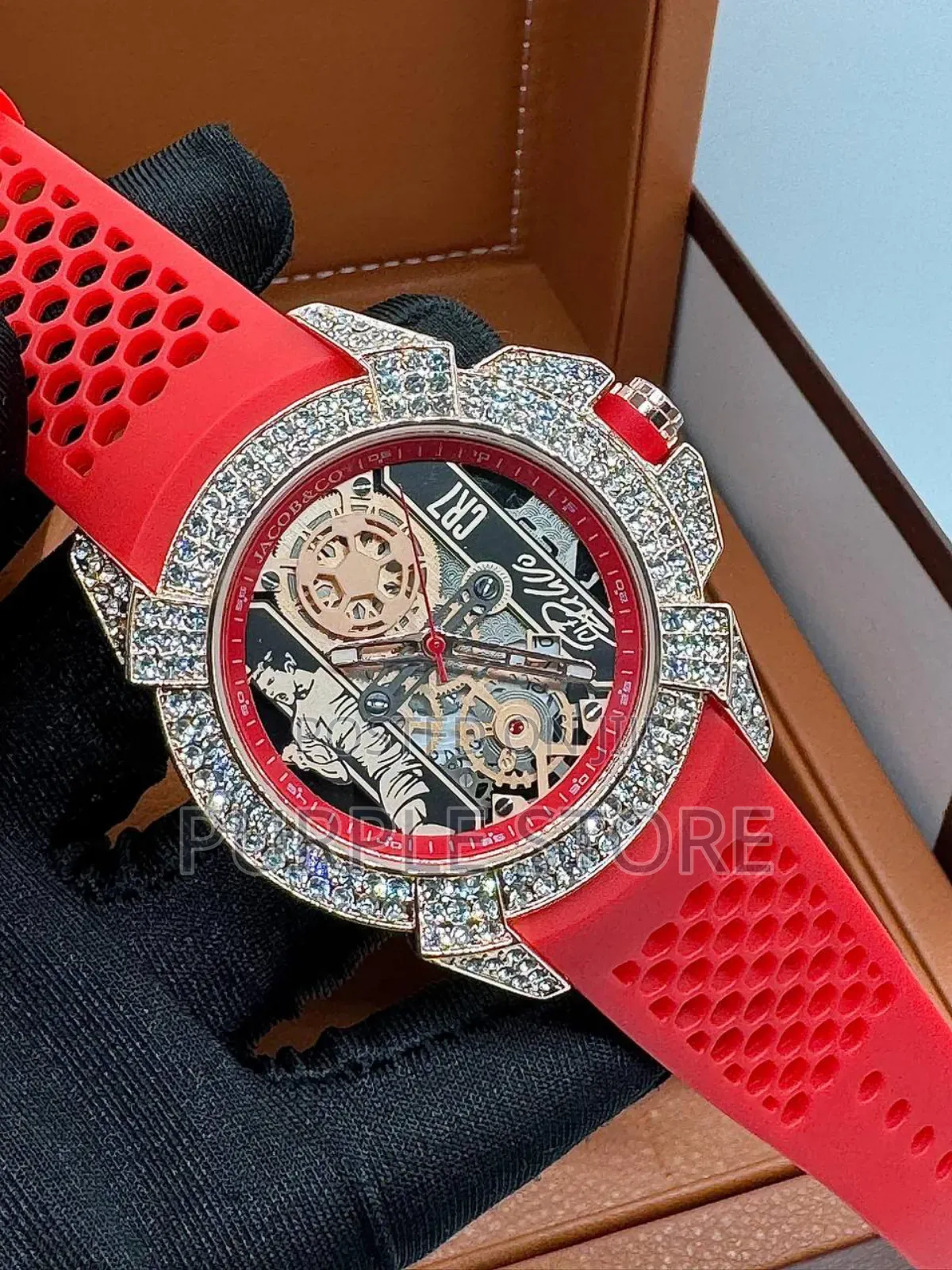 Jacob Co Stone Dial Wristwatch