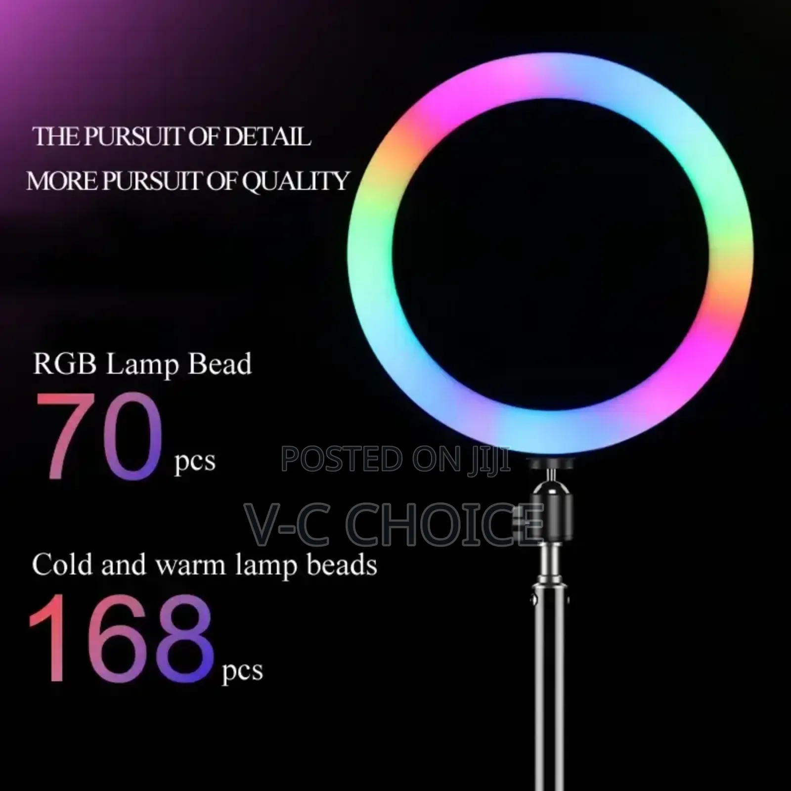 14inches Rgb Selfie Ring Light With Tripod Stand Phoneholder