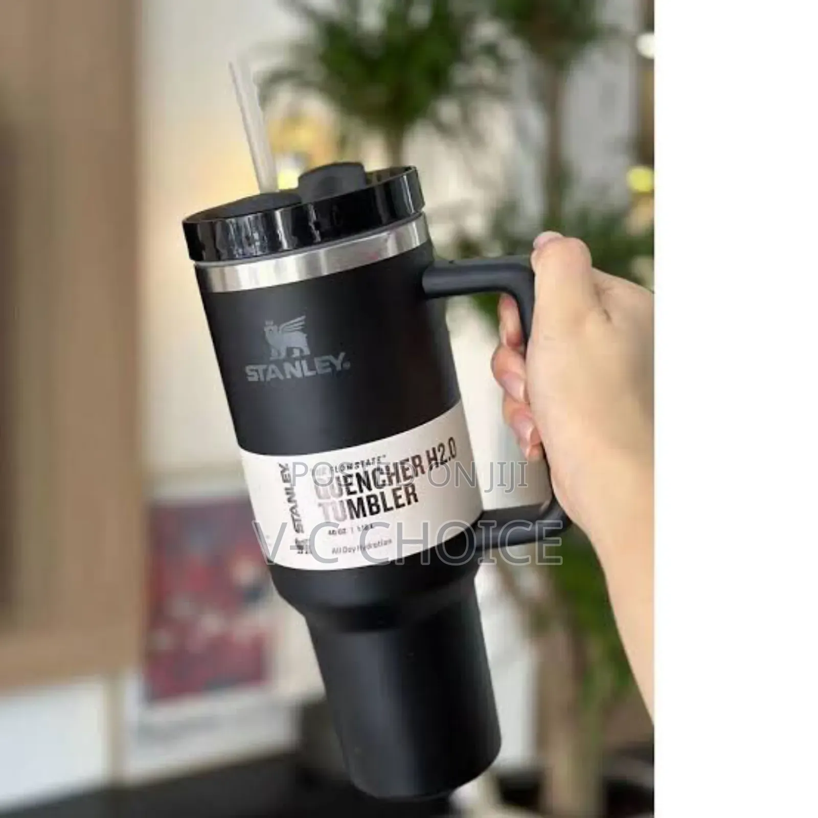 Original Stanley H2.0thumblr Cup -black With Lids And Straws