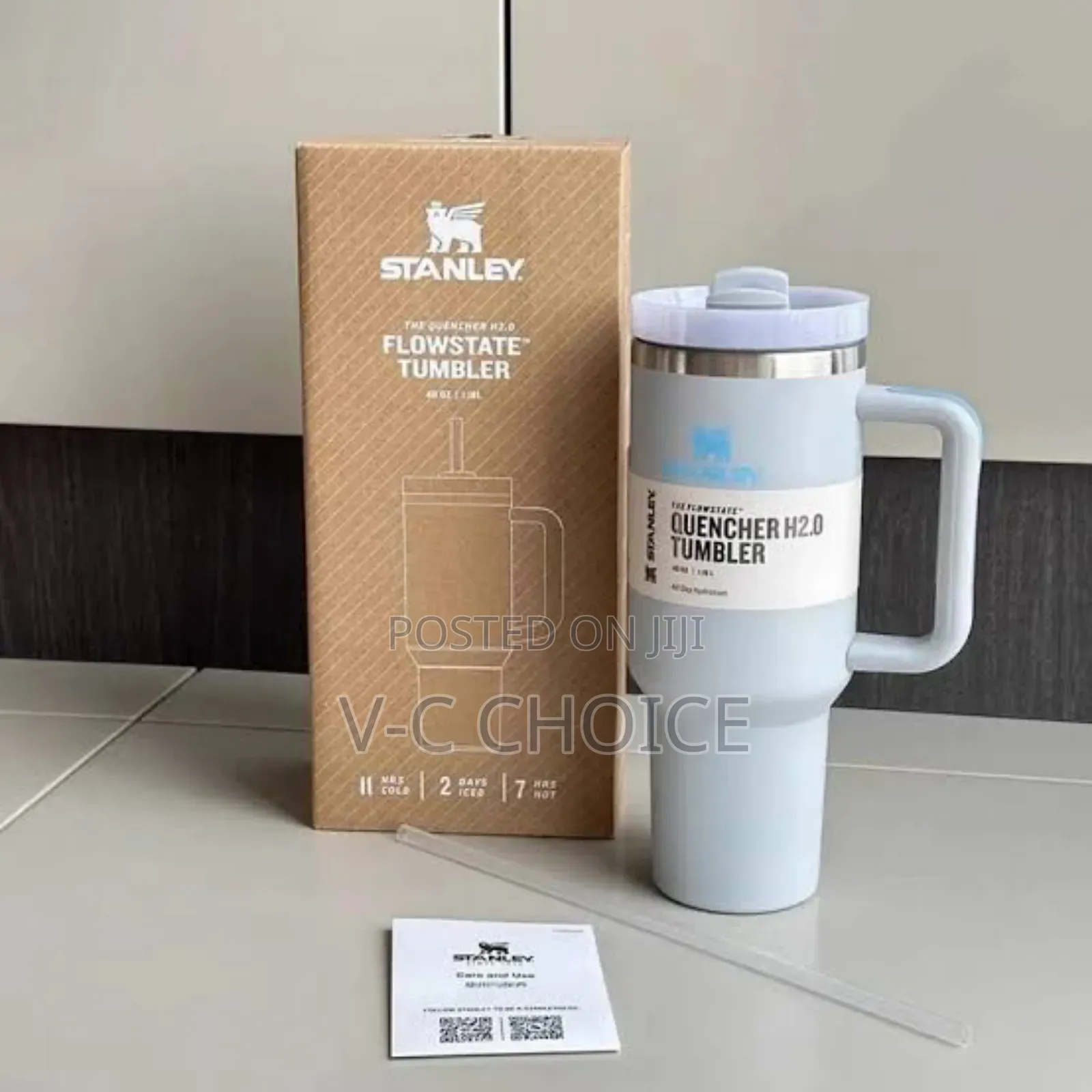 Original Stanley H2.0thumblr Cup -black With Lids And Straws