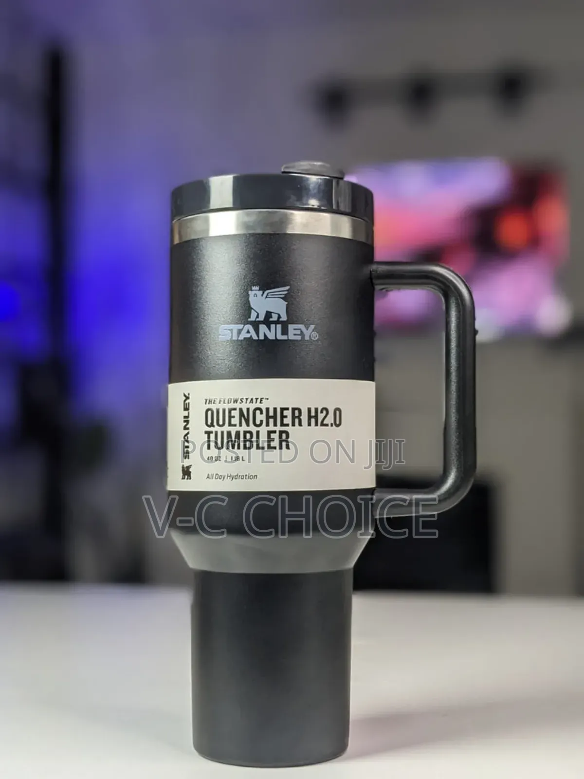 Original Stanley H2.0thumblr Cup -black With Lids And Straws