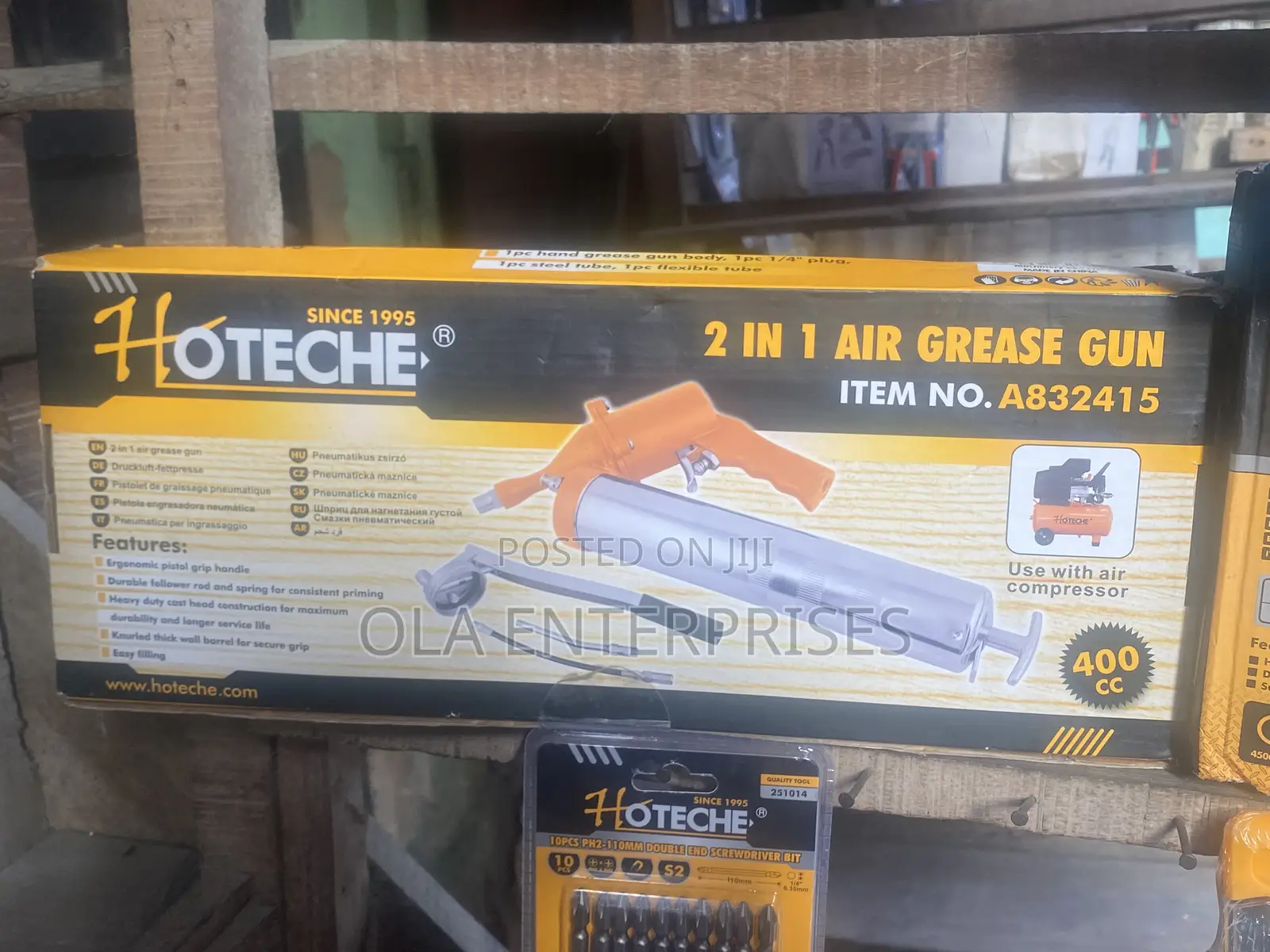 Hoteche 2 in 1 Air Grease Gun
