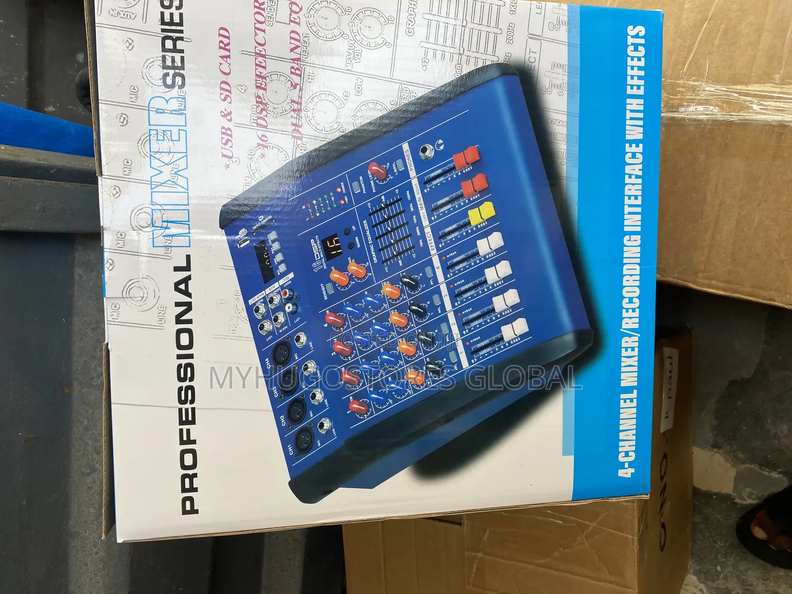 4 Channel Mixer Recording Interface With Effect