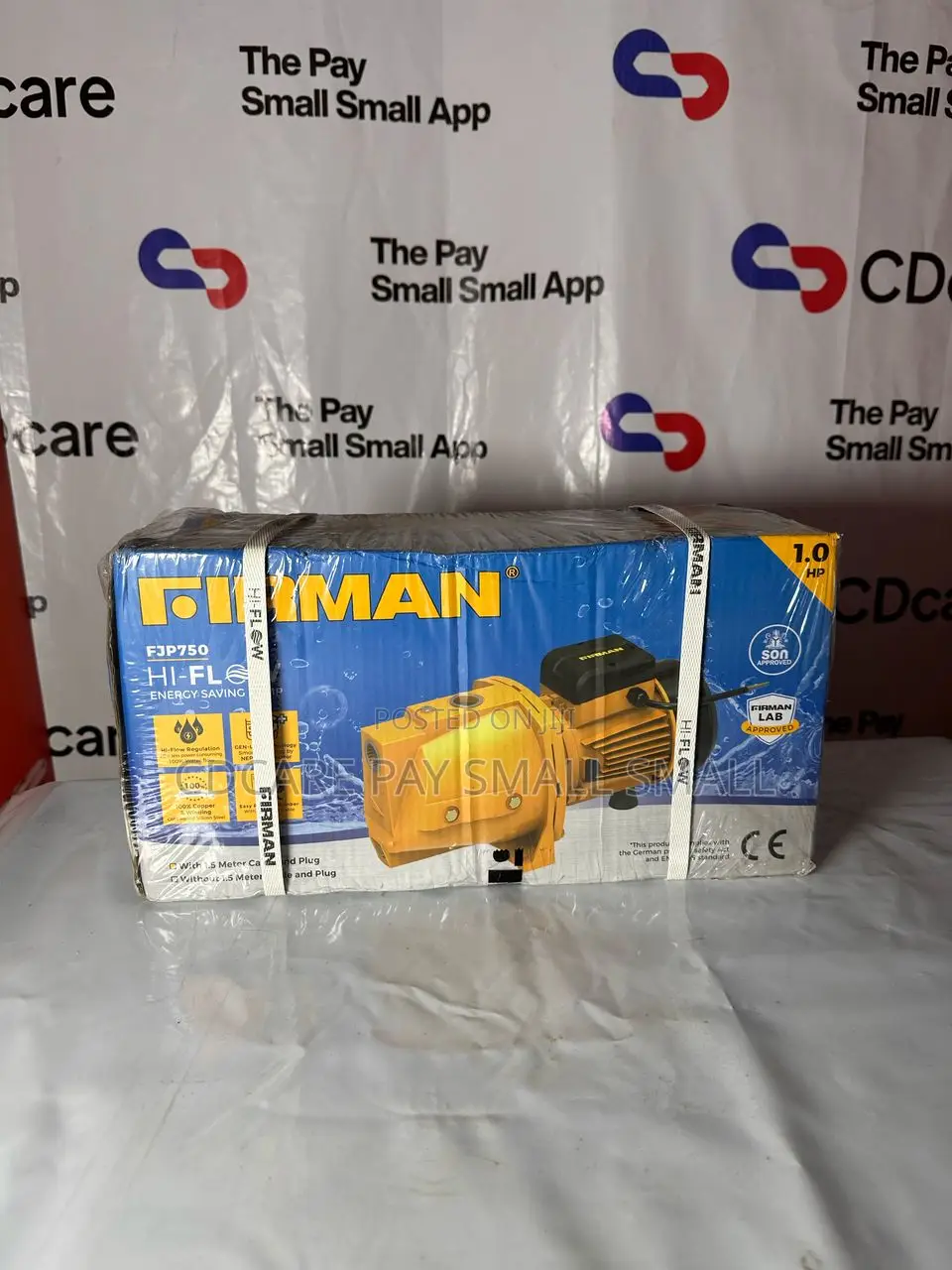 Pay Small Small Firman 1hp Pumping Machine on Cdcare.App