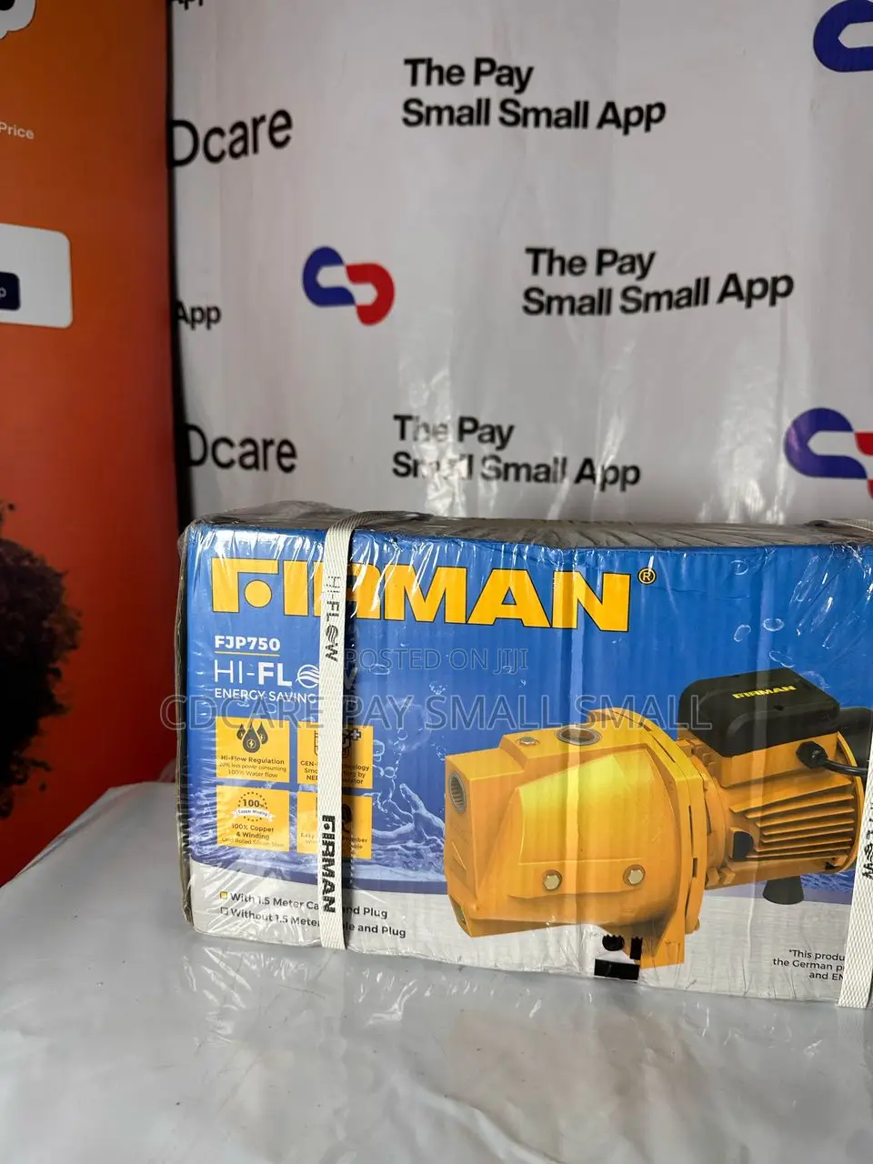 Pay Small Small Firman 1hp Pumping Machine on Cdcare.App