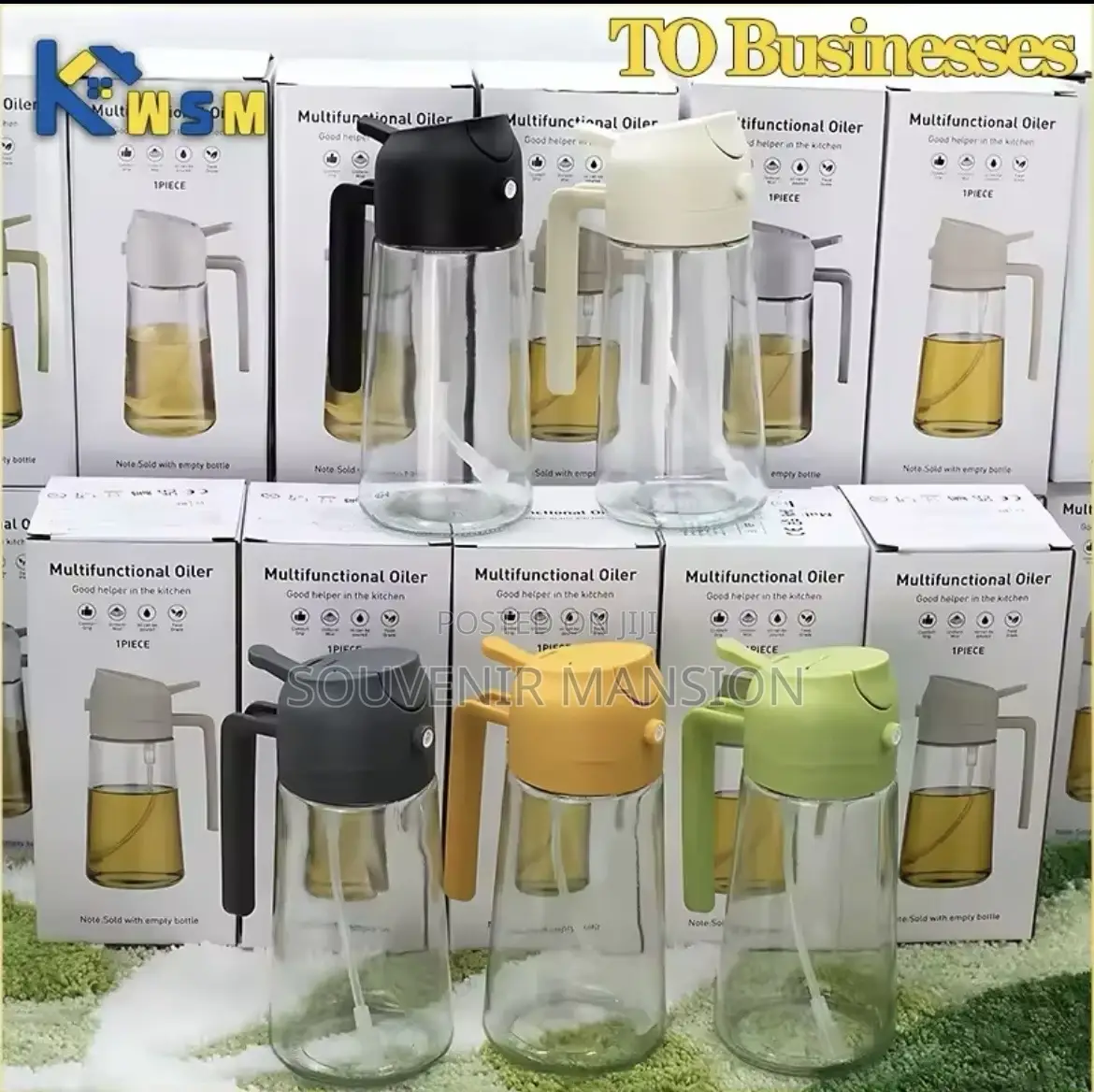2 in 1 Oil Spray Bottle Glass