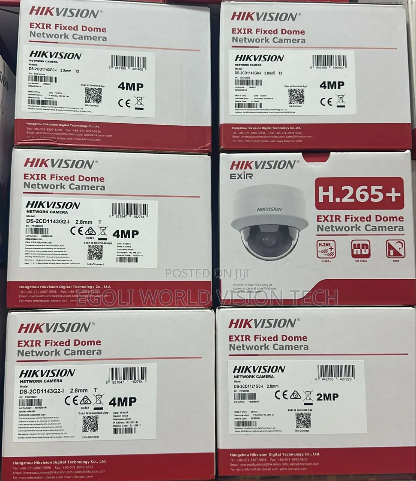 Hikvision Exir Fixed Dome Network Camera Ds-2cd1143g2-1