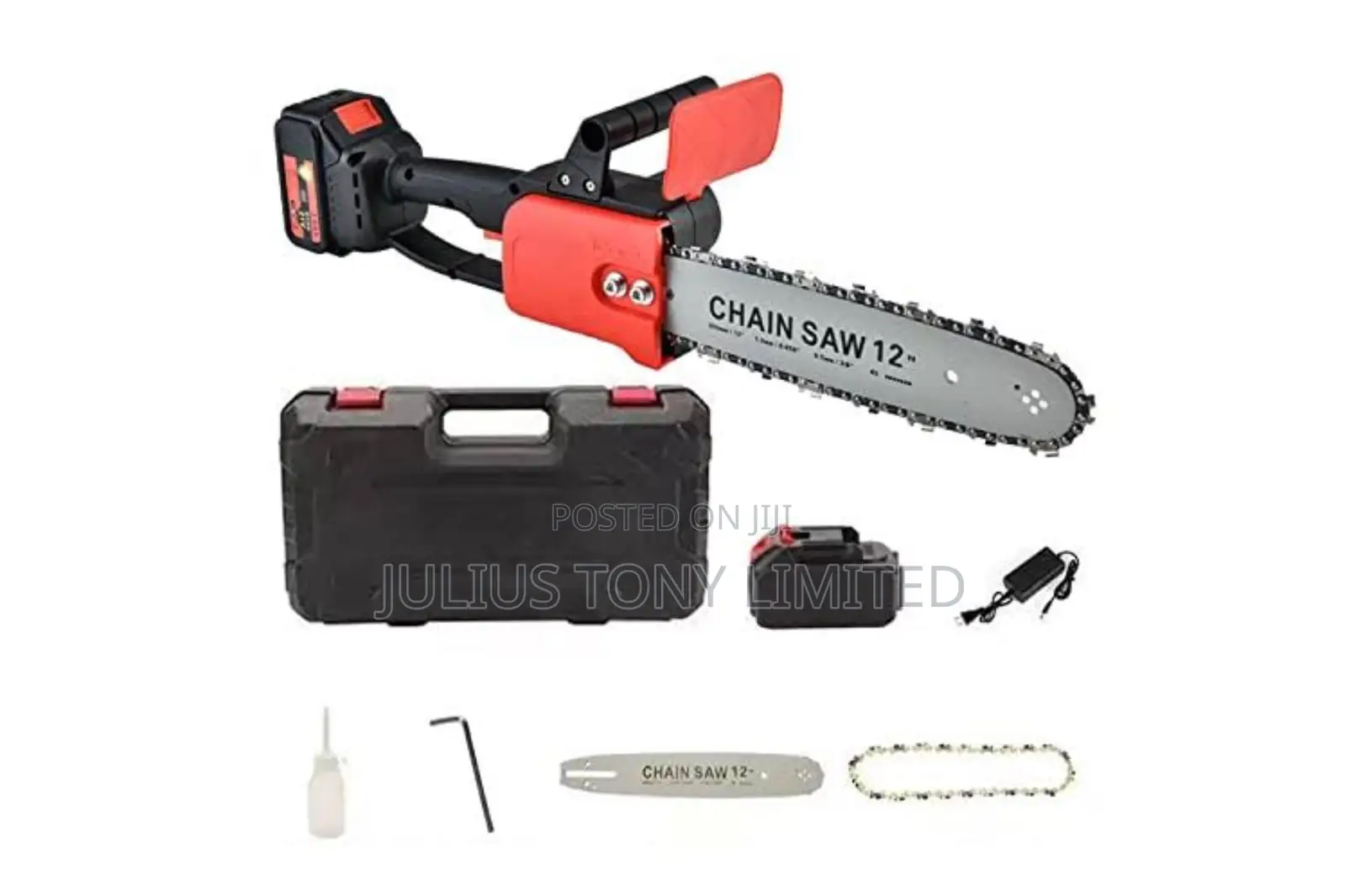 Cordless Chainsaw 12 Inches With Two Rechargeable Battery