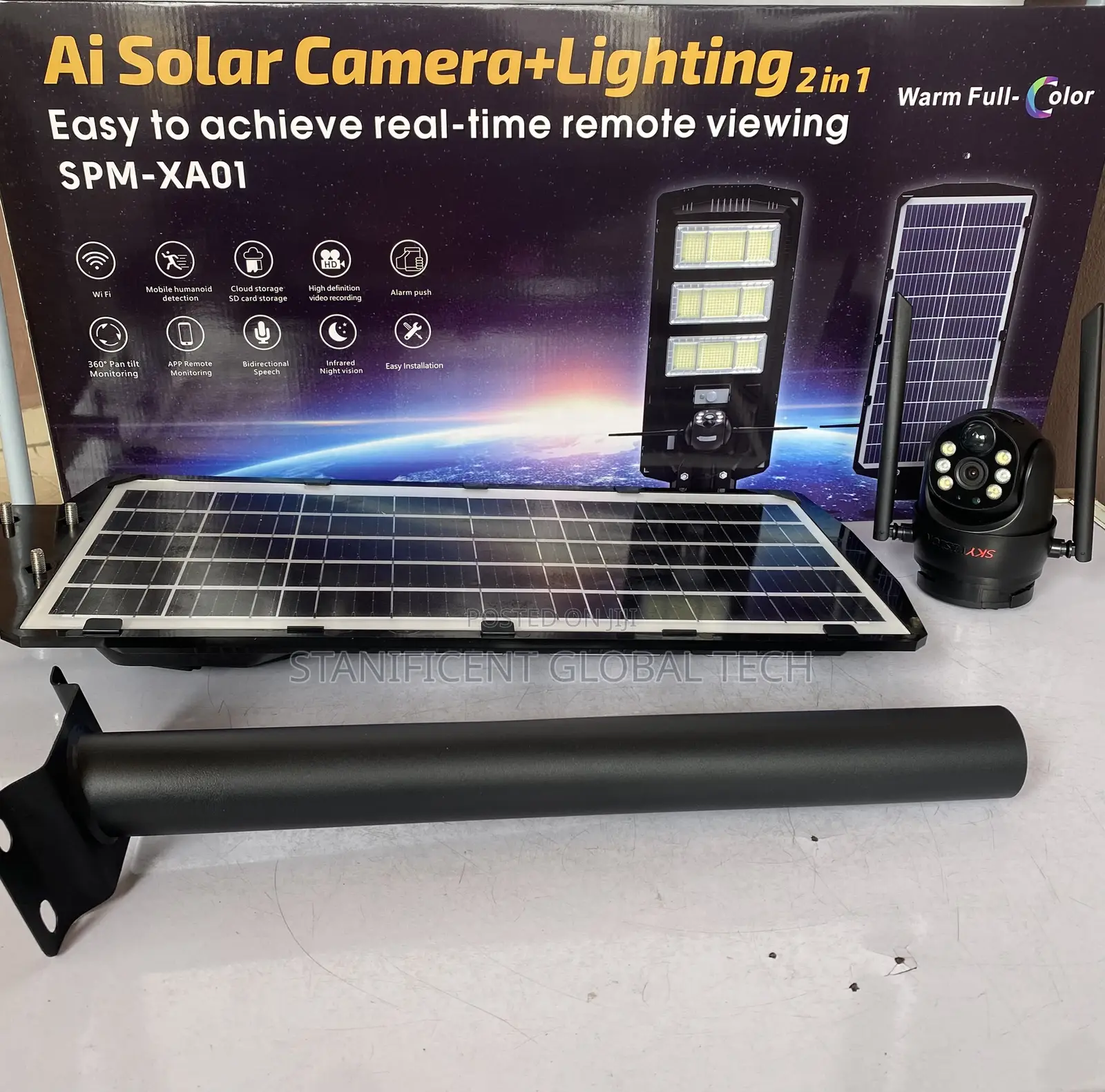 Solar Street Light With Single Lens 4g Solar Camera (V380)