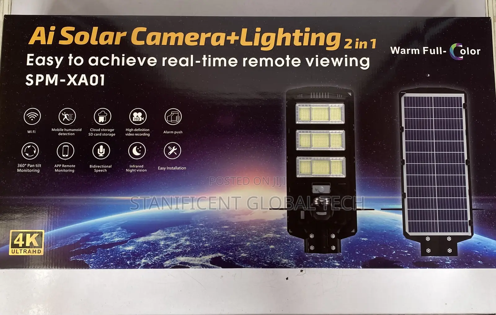 Solar Street Light With Single Lens 4g Solar Camera (V380)