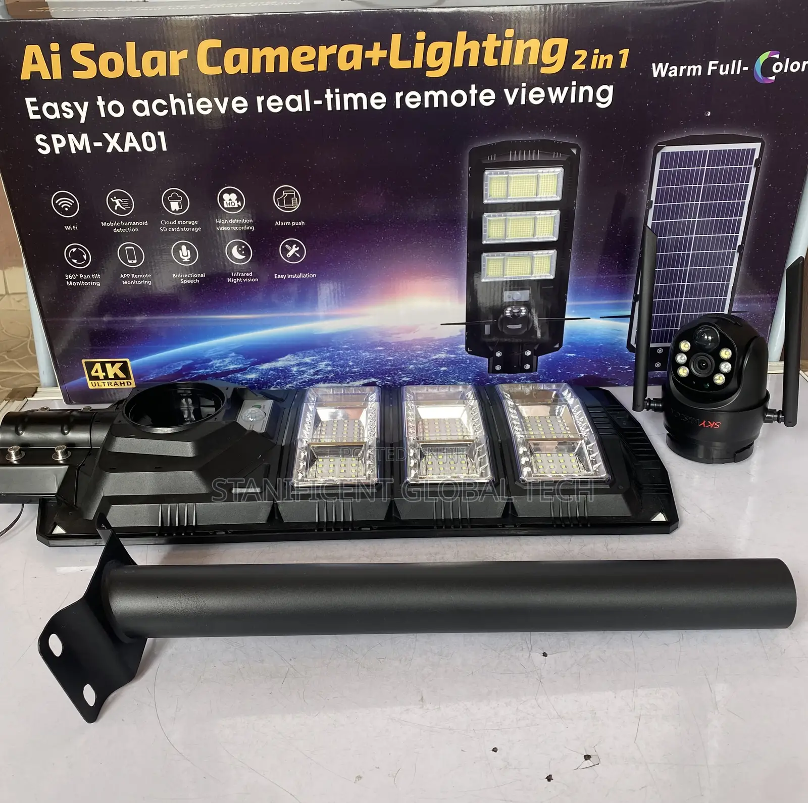 Solar Street Light With Single Lens 4g Solar Camera (V380)