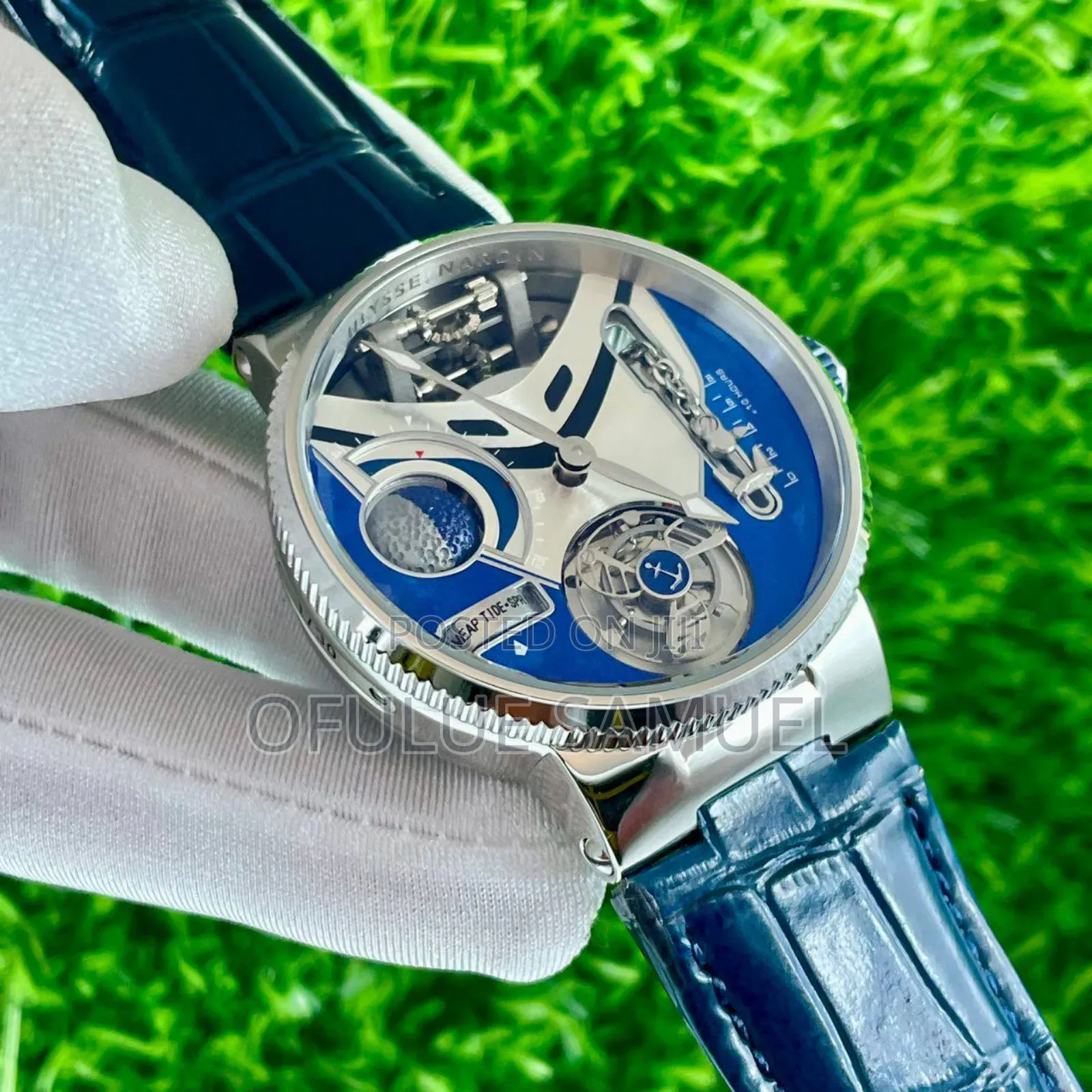 Ulysse Nadin Leather Wristwatch