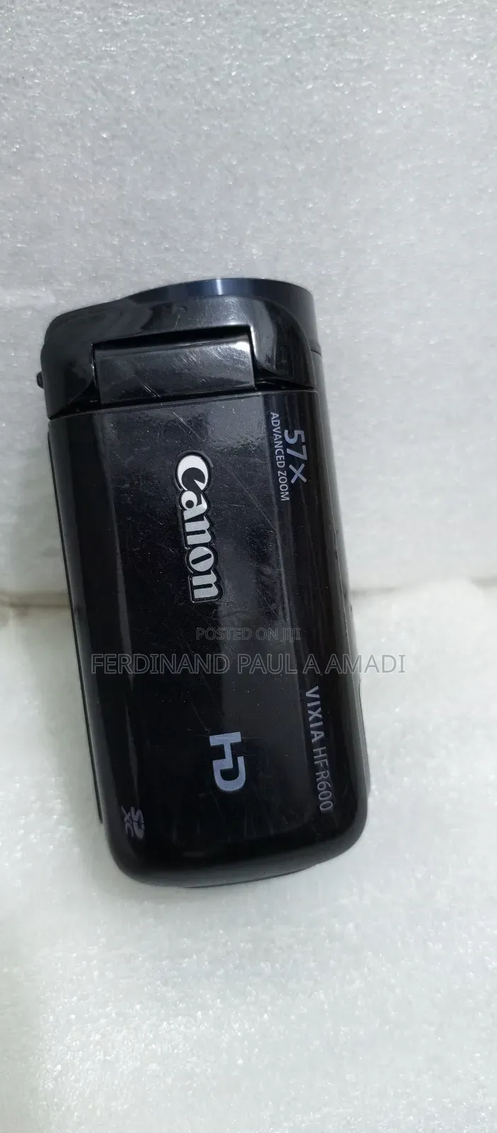 Canon Video Camera External Memory Card Port and Mic Port