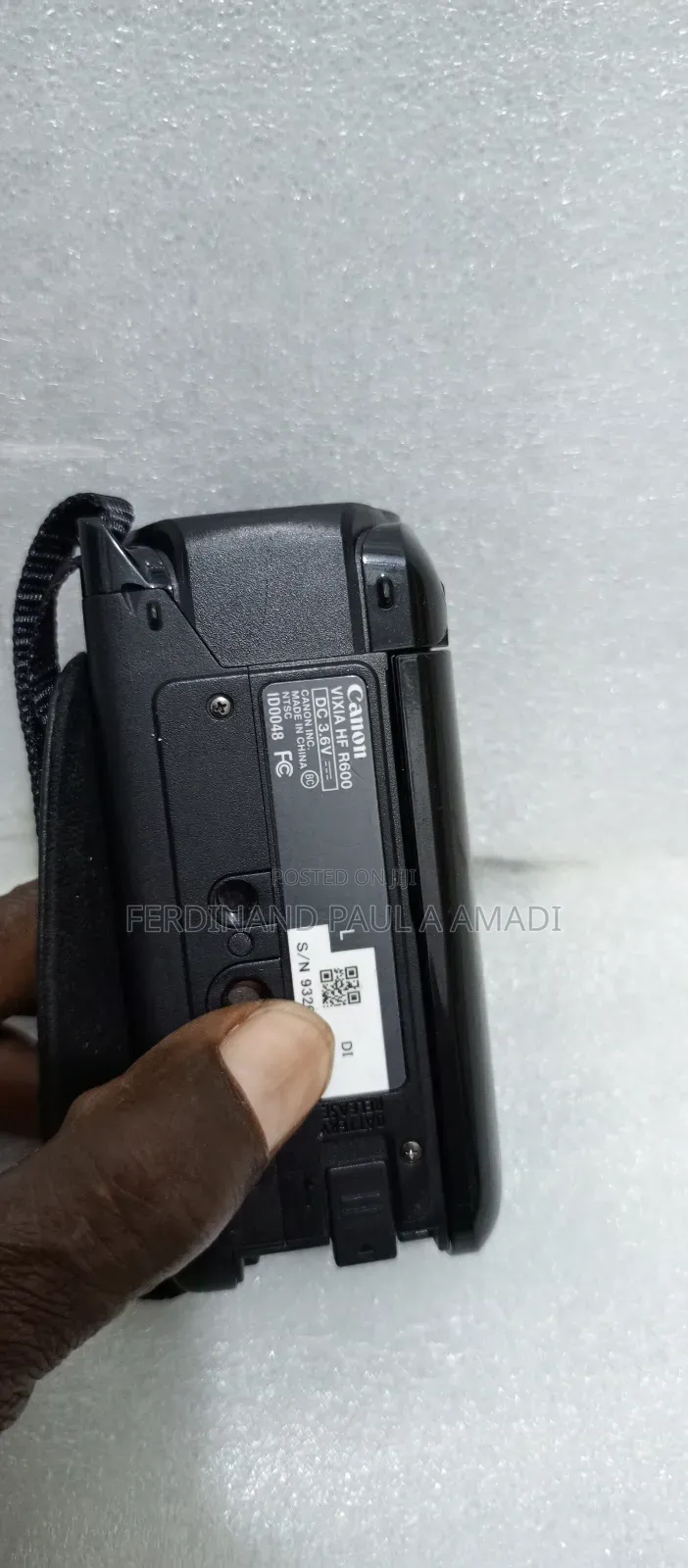 Canon Video Camera External Memory Card Port and Mic Port