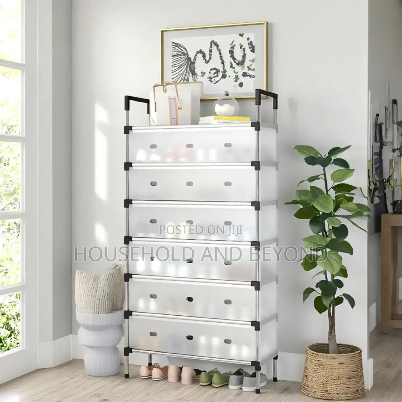 7 Layers Dustproof Shoe Rack With Cover