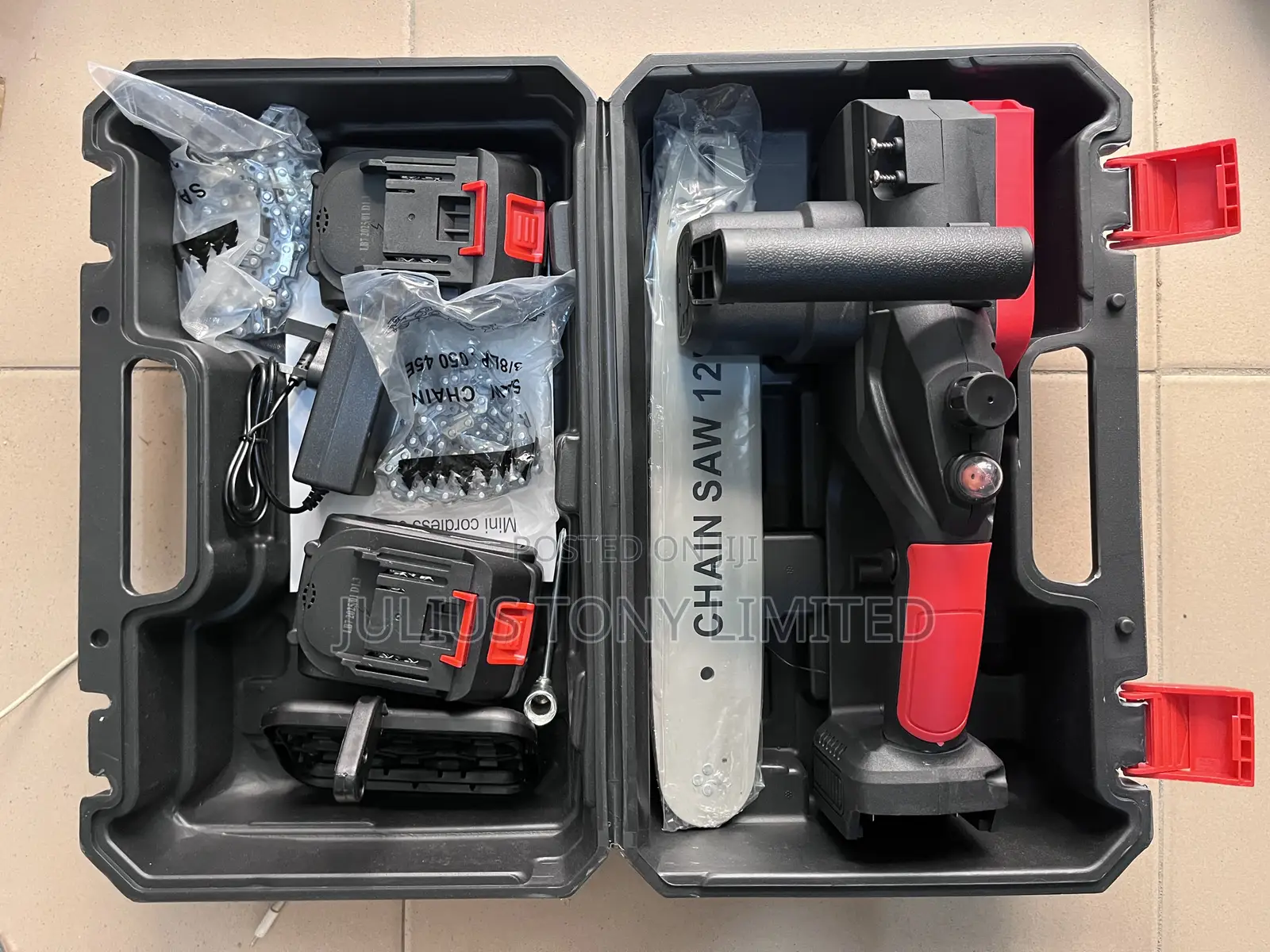Cordless Chainsaw 12 Inches With Two Rechargeable Battery