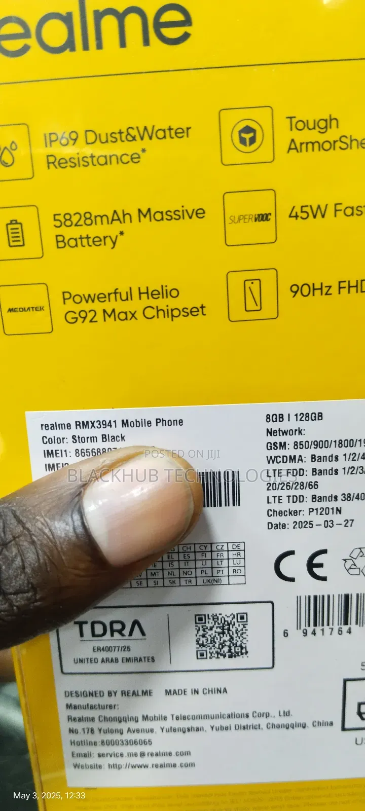 New Realme C75 128 GB Black