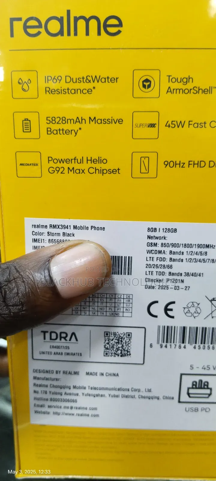 New Realme C75 128 GB Black