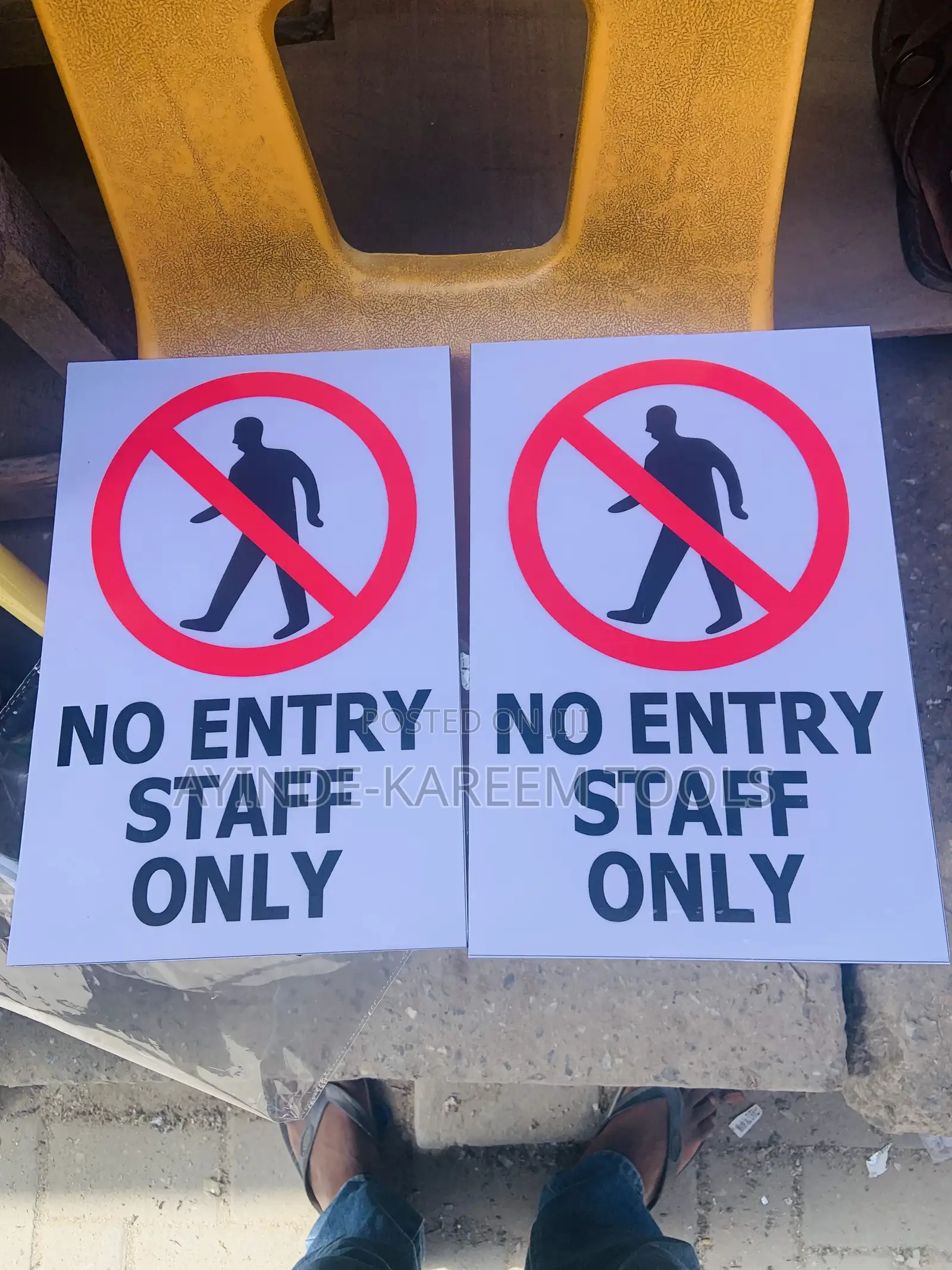 No Entry Staff Only Signs