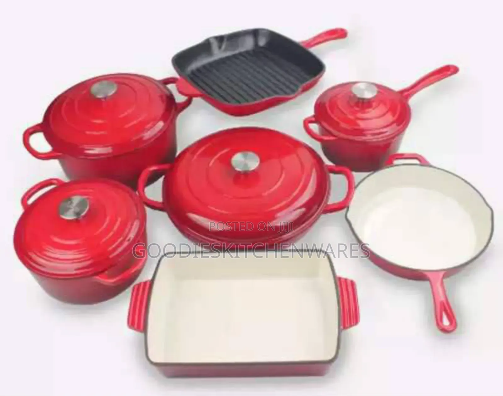 7 PCS Cast Iron Pot