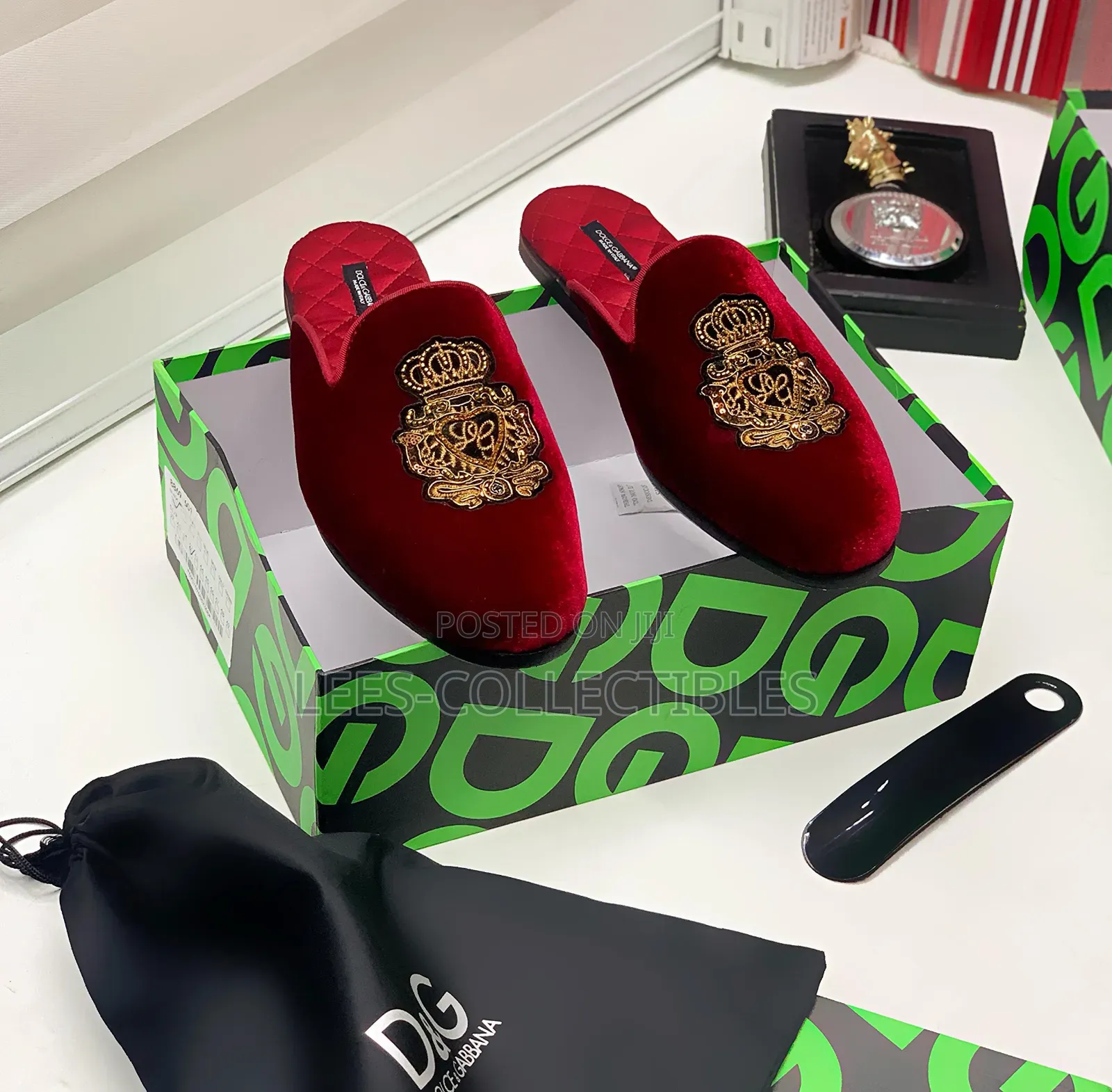Quality D G Velvet Half Shoes