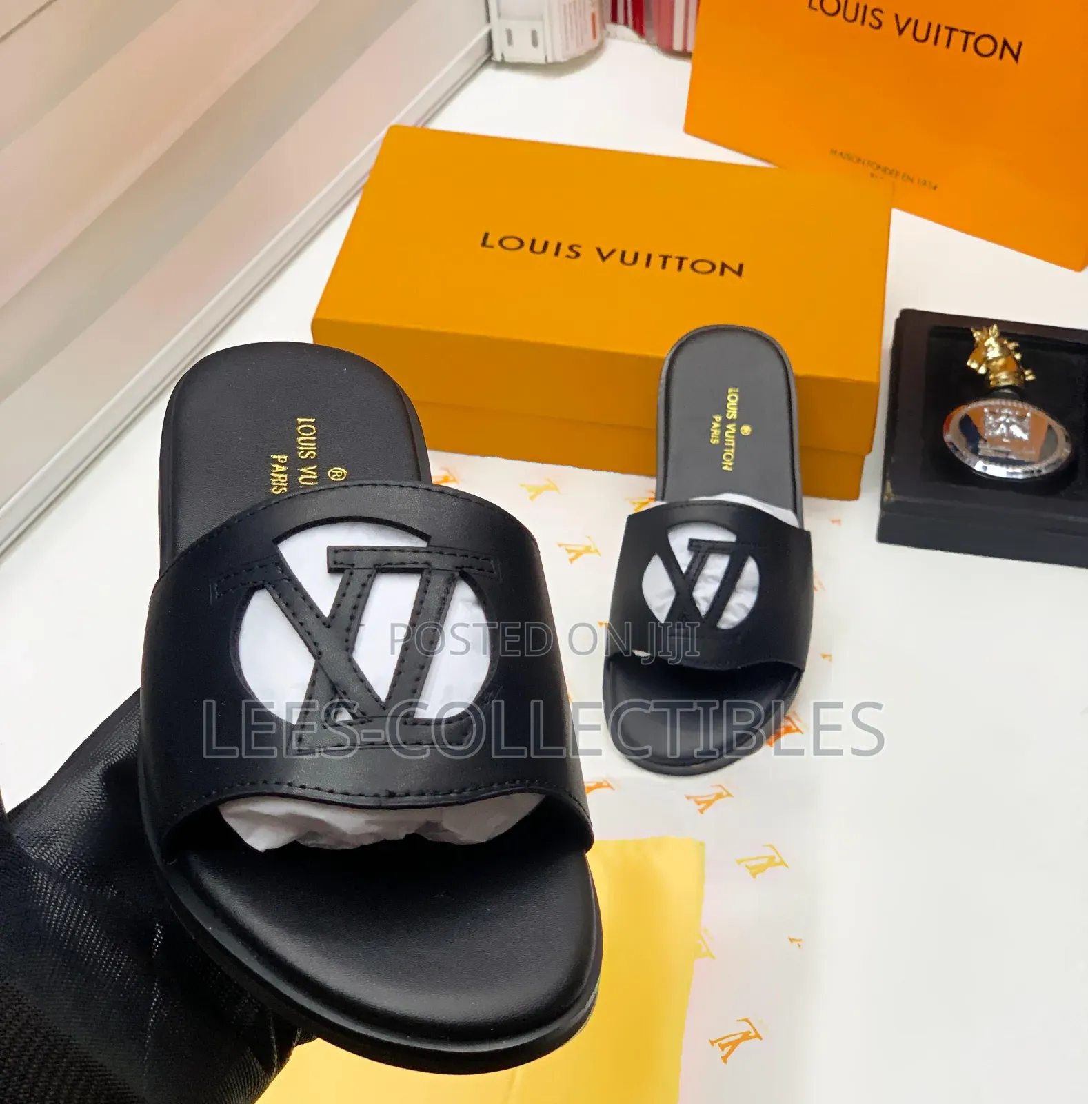 Louis Vuitton Leather Slippers