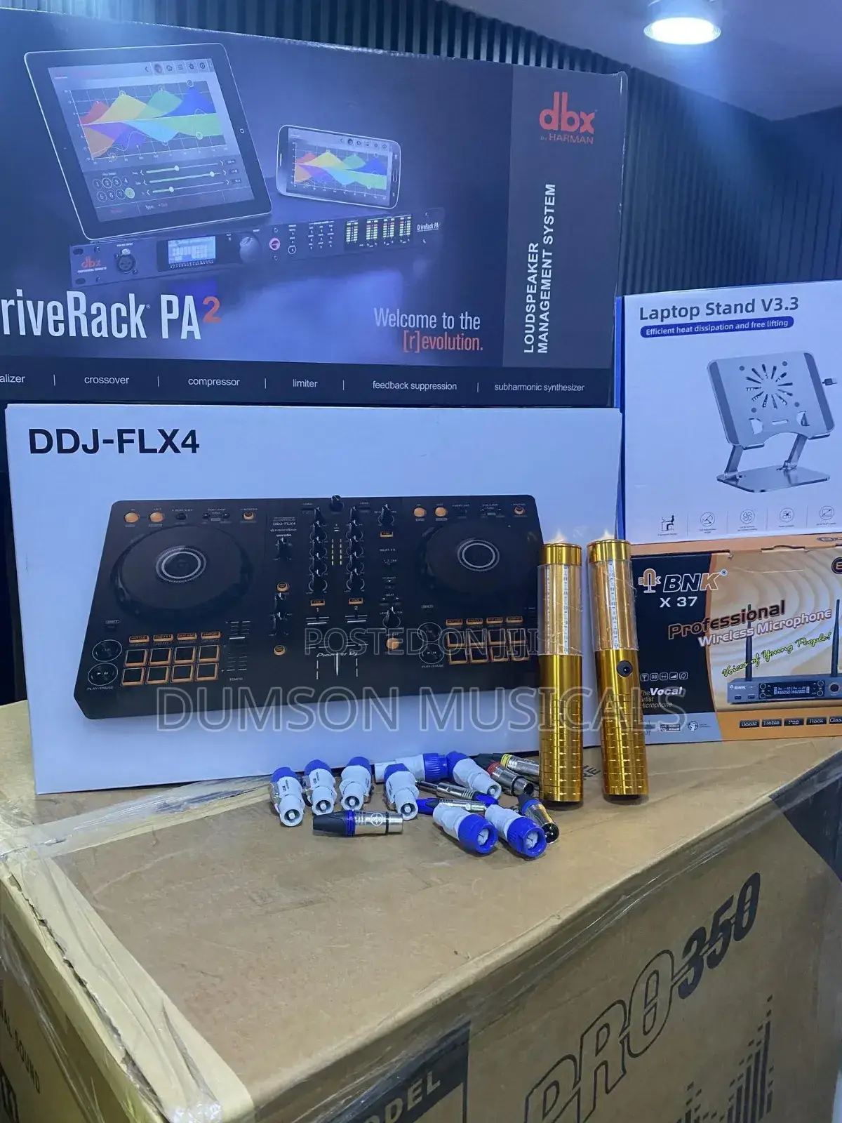 Ddj-flx4 Controller And Driverack Pa2 Loudspeaker Management