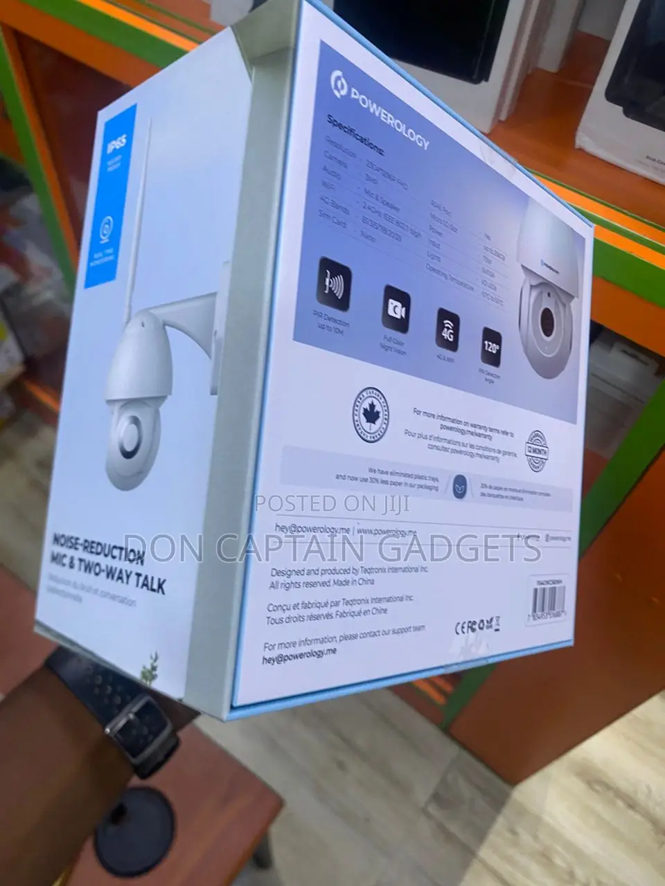 Powerology 4g Outdoor Camera Vertical Horizontal Tilt
