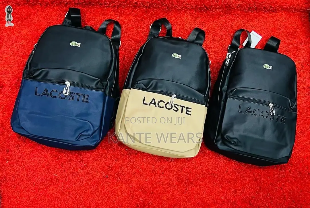 Lacoste Leather Backpack Bag