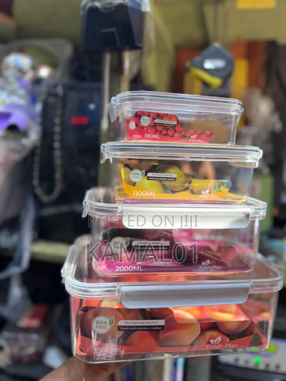 4 in 1 Food Storage Container Set, Fridge Organiser Set