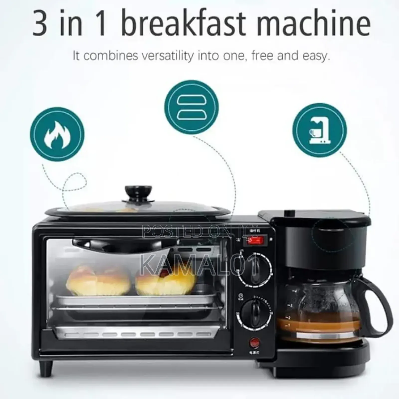 3 in 1 Sokany Breakfast Maker With Coffee Maker