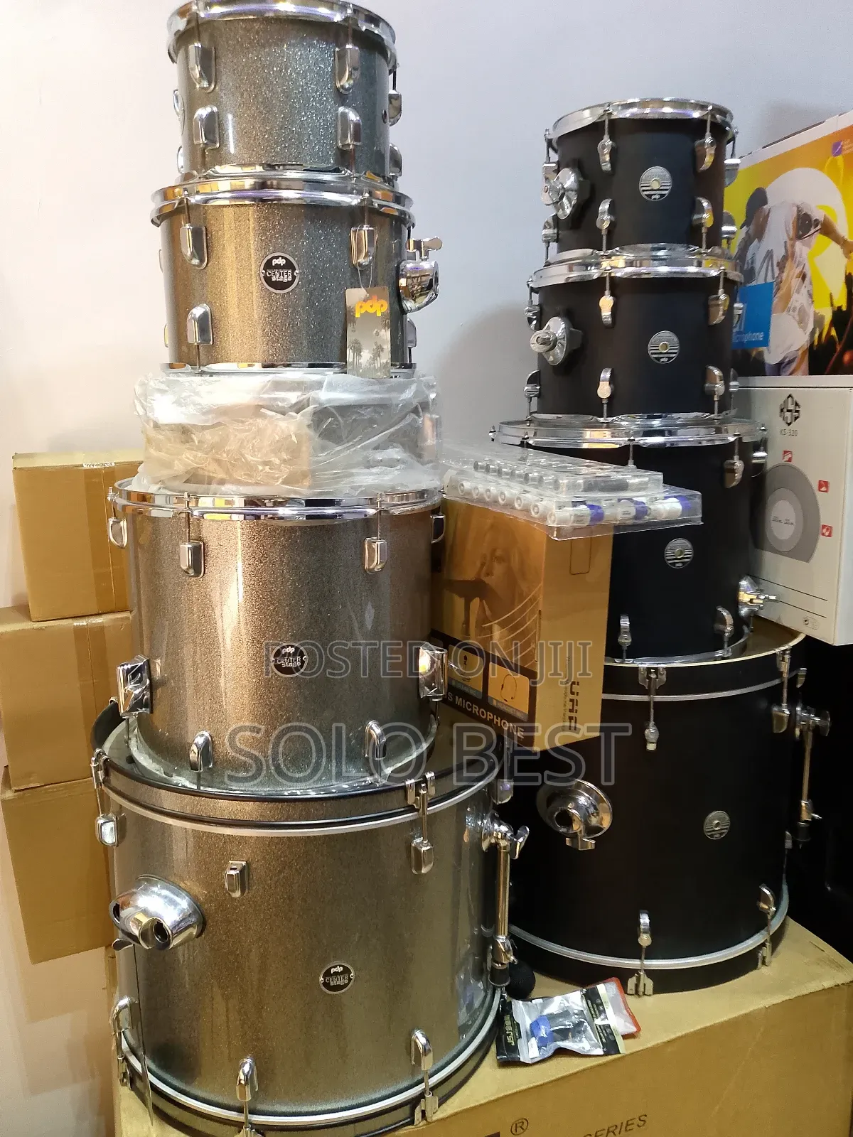 5 Set Virgin Professional Drum Set
